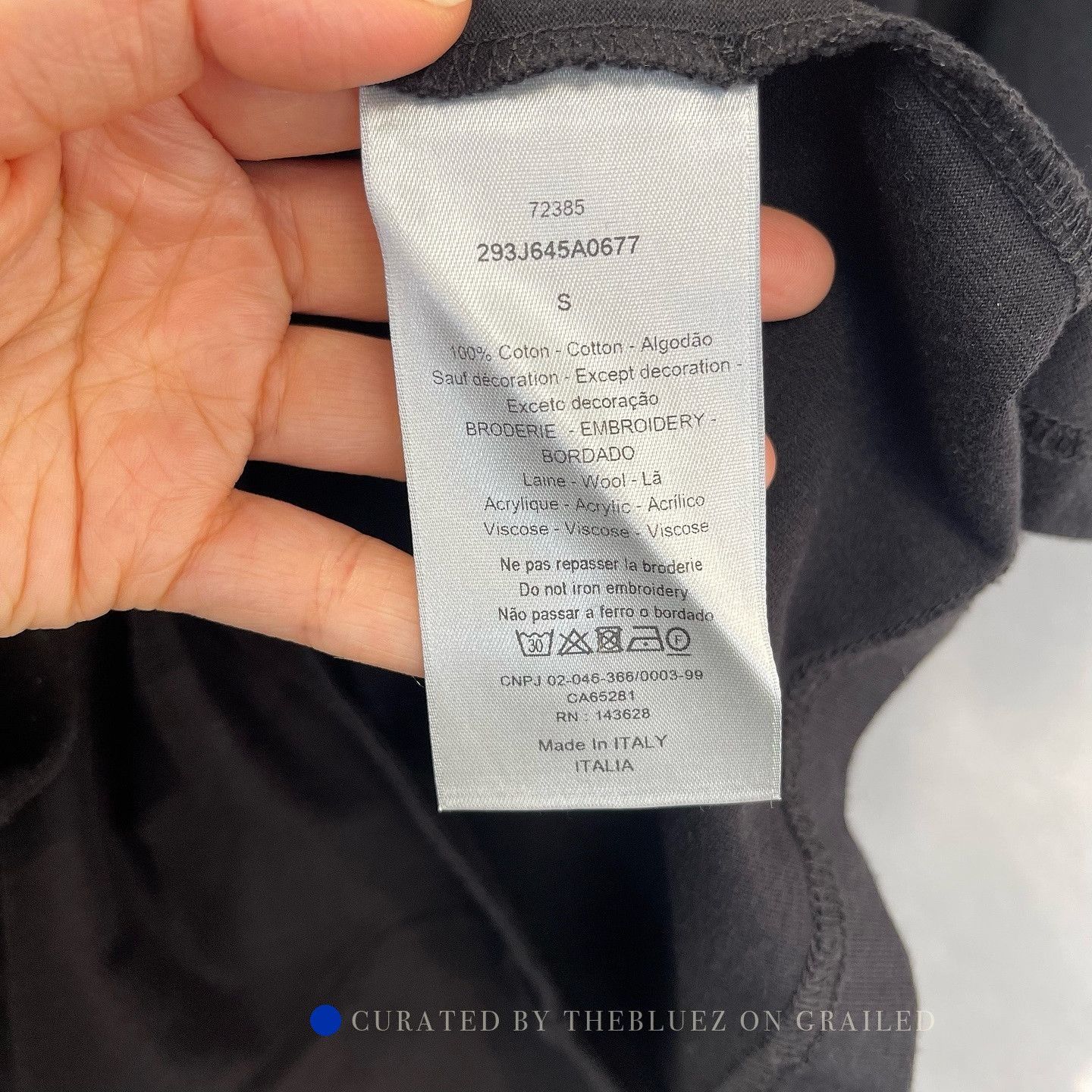 Dior Embroidered Pocket T-Shirt in Black Size US S / EU 44-46 / 1 - 4 Thumbnail