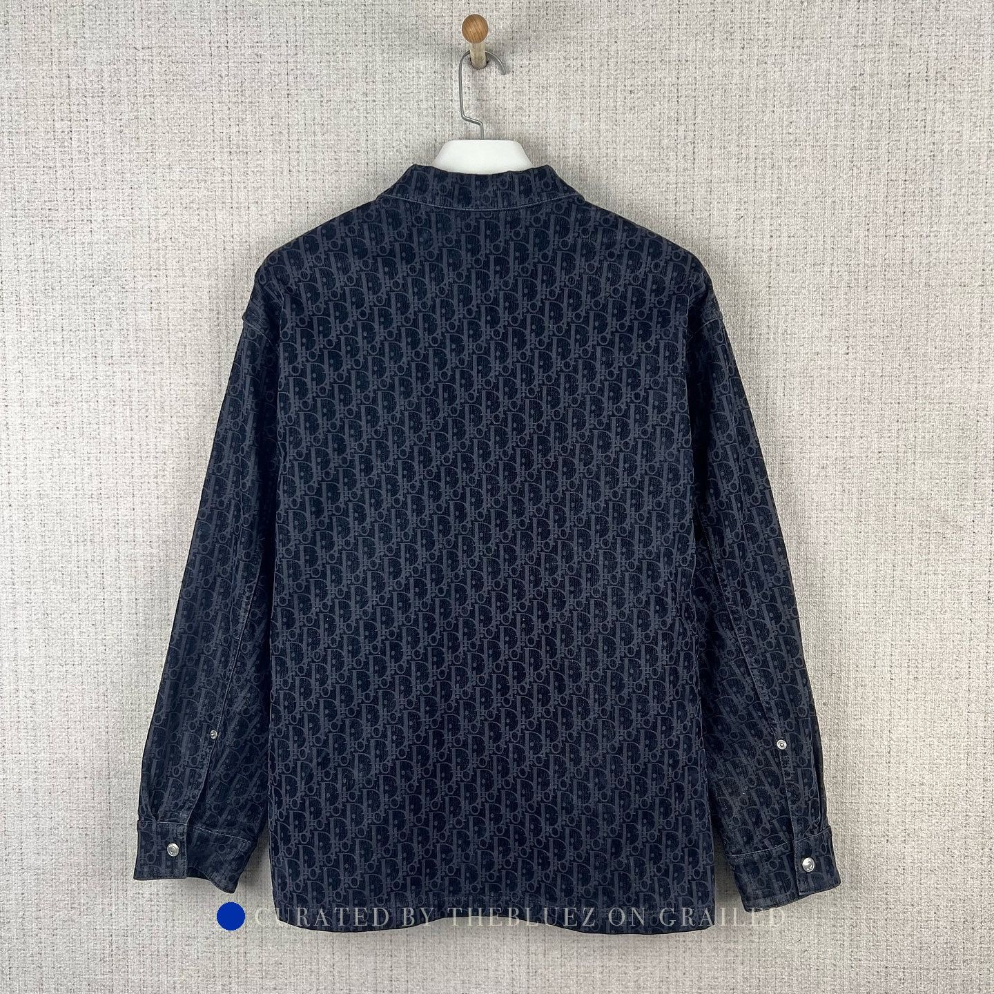 Dior Monogram Denim Button-Up Shirt in Blue Size US L / EU 52-54 / 3 - 2 Thumbnail