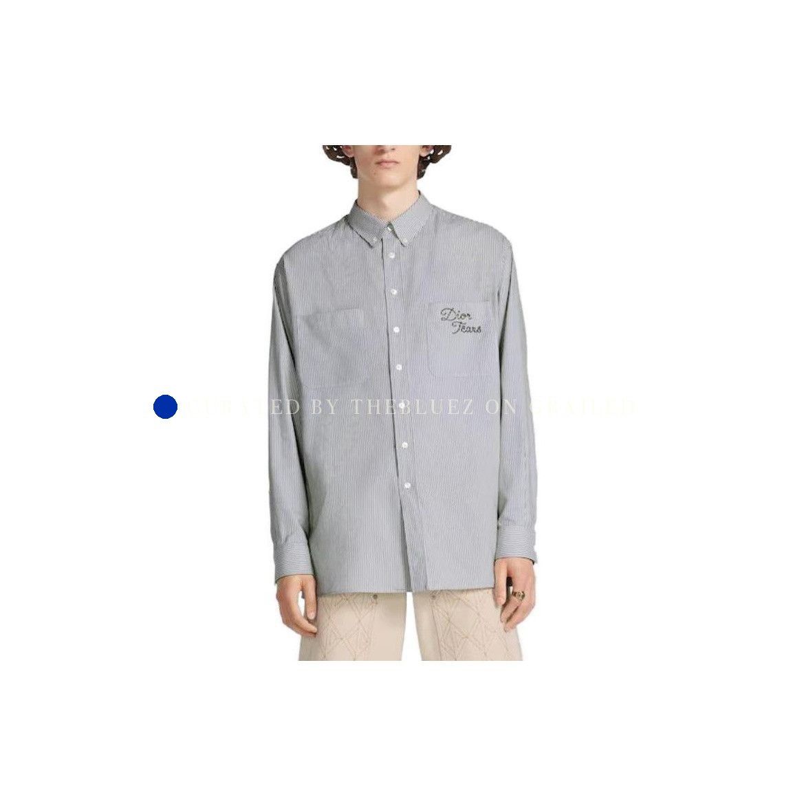 Dior Striped Gray Button-Up Shirt Size L Size US L / EU 52-54 / 3 - 7 Thumbnail