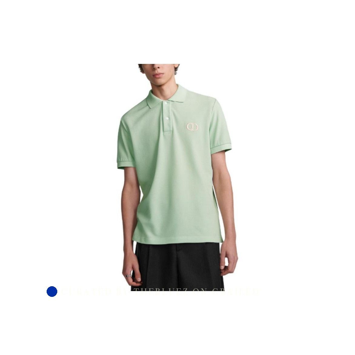 Dior Classic CD Logo Polo Shirt in Green Size US XL / EU 56 / 4 - 8 Thumbnail