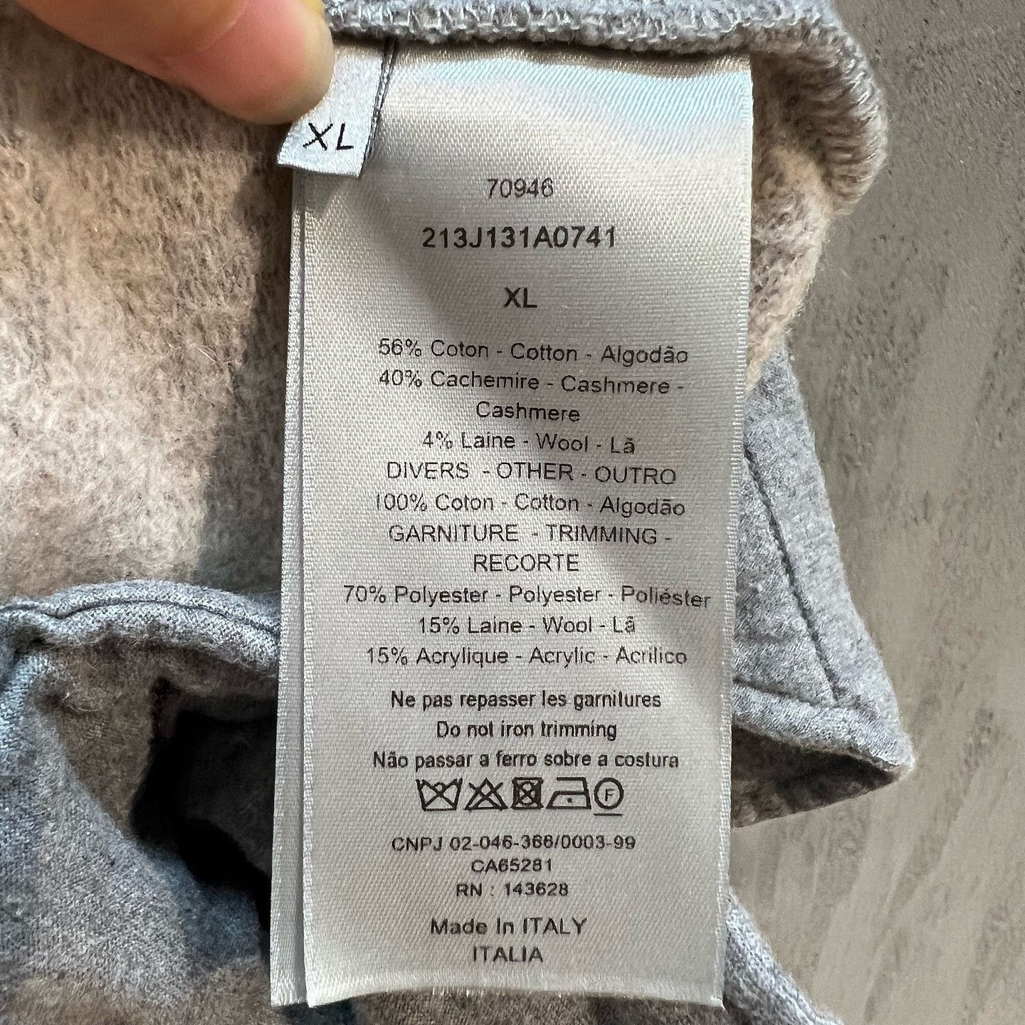 Dior Gray Embroidered Logo Sweatpants in Size 36 Size US 36 / EU 52 - 4 Thumbnail