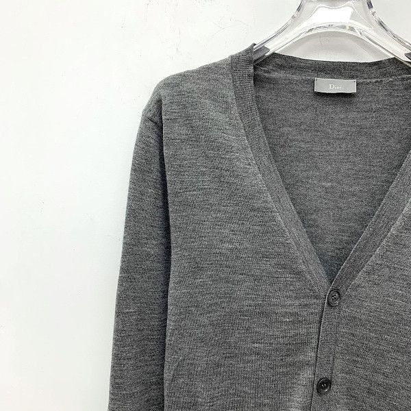 Dior Gray Bee Embroidered Wool Cardigan Size US S / EU 44-46 / 1 - 5 Thumbnail