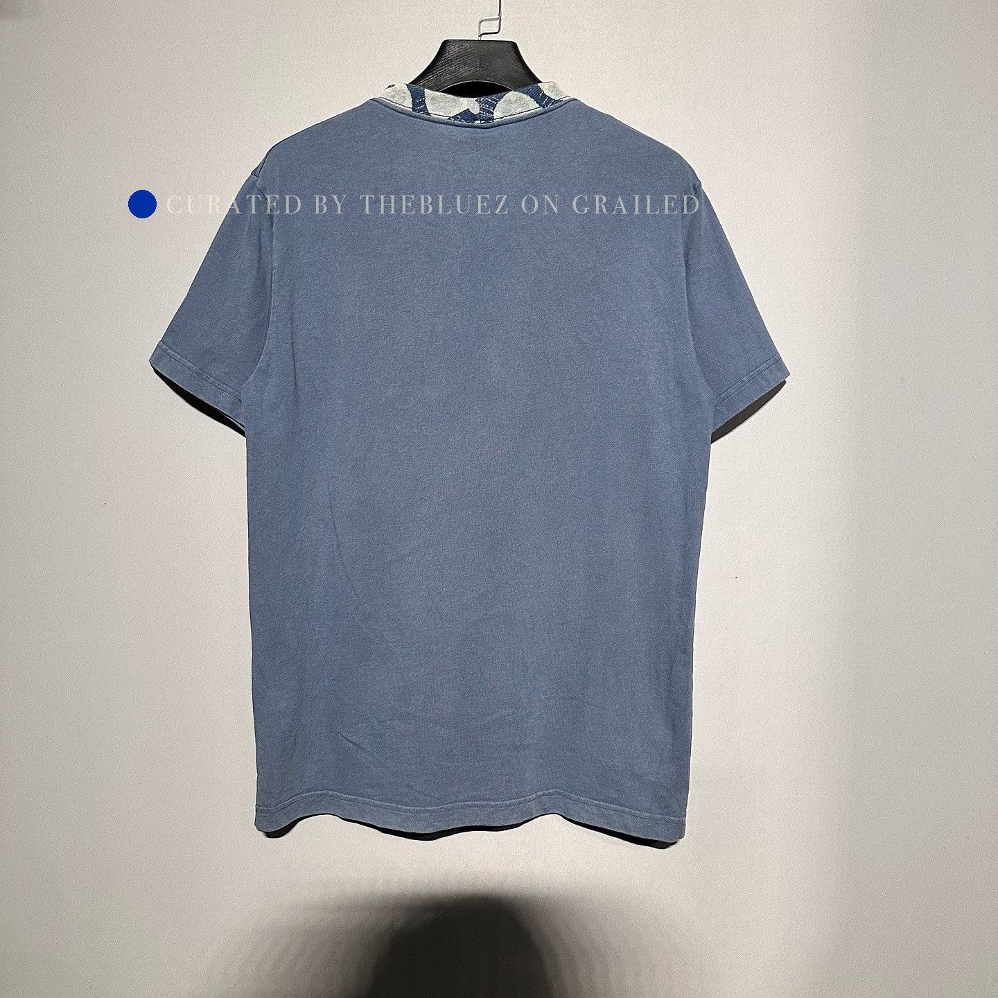 Dior Embroidered Collar T-Shirt in Blue Size US M / EU 48-50 / 2 - 2 Thumbnail