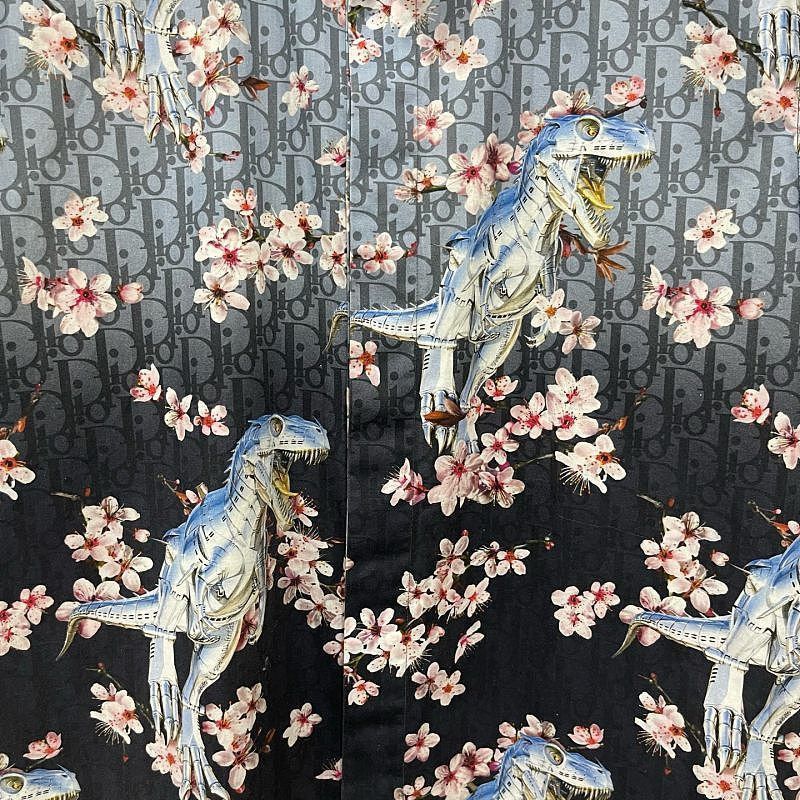 Dior Dinosaur Print Button-Up Shirt Size US M / EU 48-50 / 2 - 5 Thumbnail