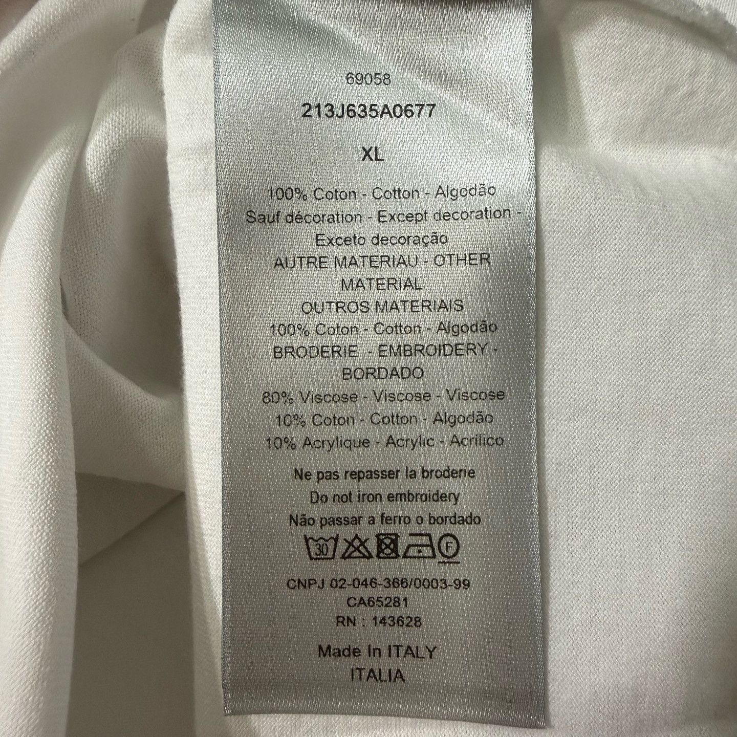Dior Fresh White Tee with Atelier Logo Size US XL / EU 56 / 4 - 4 Thumbnail