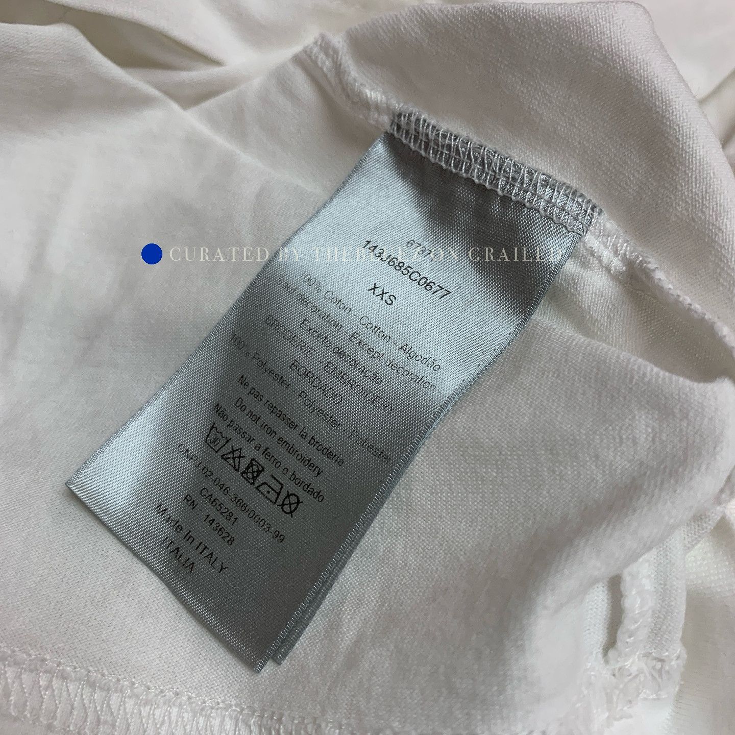 Dior Embroidered Logo T-Shirt in White Size US XXS / EU 40 - 4 Thumbnail