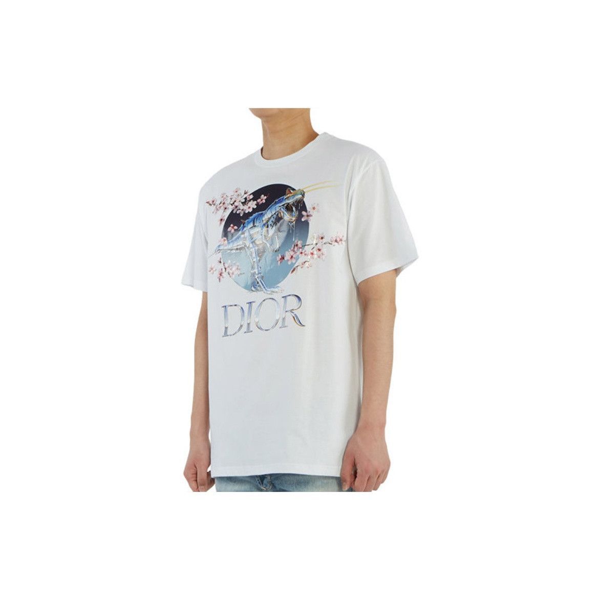 Dior Unique Dinosaur Print T-Shirt in White Size US XXL / EU 58 / 5 - 9 Thumbnail