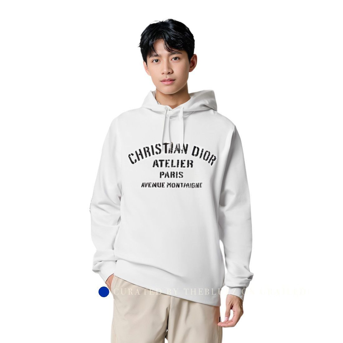 Dior Minimalist Logo Hoodie in White, Size L Size US L / EU 52-54 / 3 - 6 Thumbnail