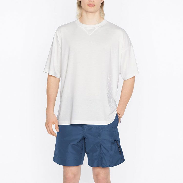 Dior Logo Embroidery T-Shirt in White Size US M / EU 48-50 / 2 - 6 Thumbnail