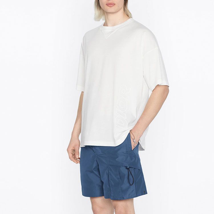 Dior Logo Embroidery T-Shirt in White Size US M / EU 48-50 / 2 - 7 Thumbnail