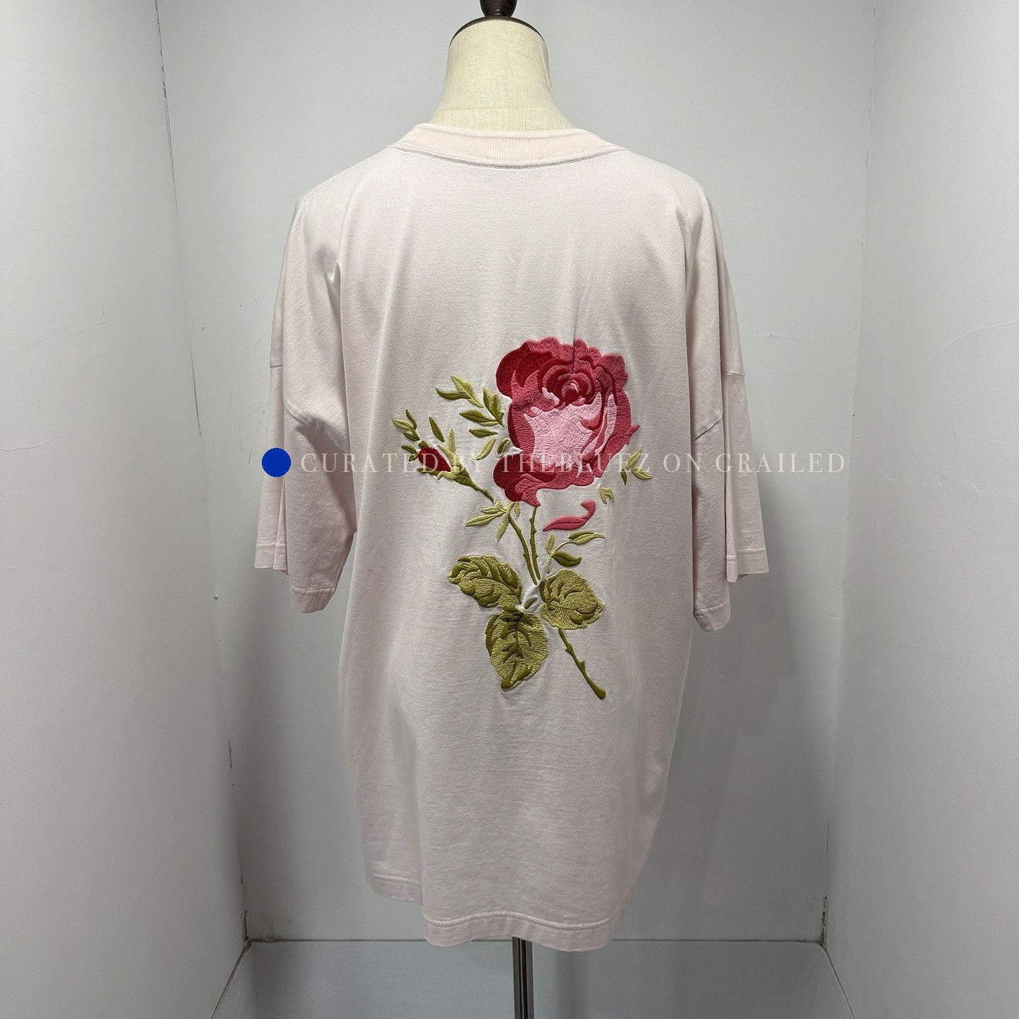 Dior Pink Rose Embroidered T-Shirt Size US S / EU 44-46 / 1 - 2 Thumbnail