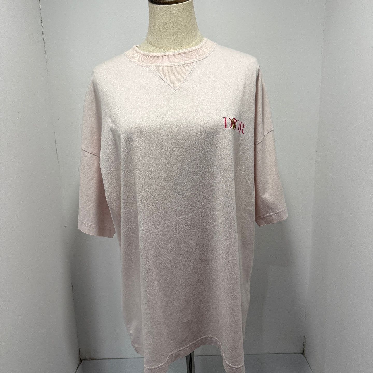 Dior Pink Rose Embroidered T-Shirt Size US S / EU 44-46 / 1 - 6 Thumbnail