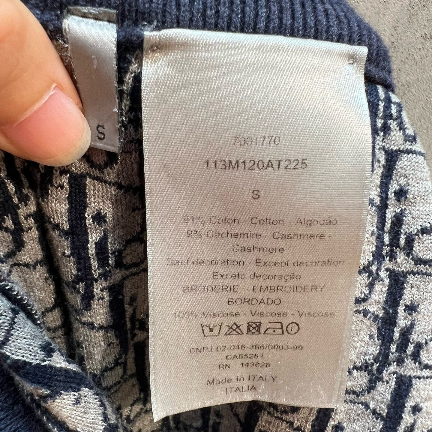 Dior Stylish Blue Joggers with Embroidered Detail Size US 30 / EU 46 - 4 Thumbnail