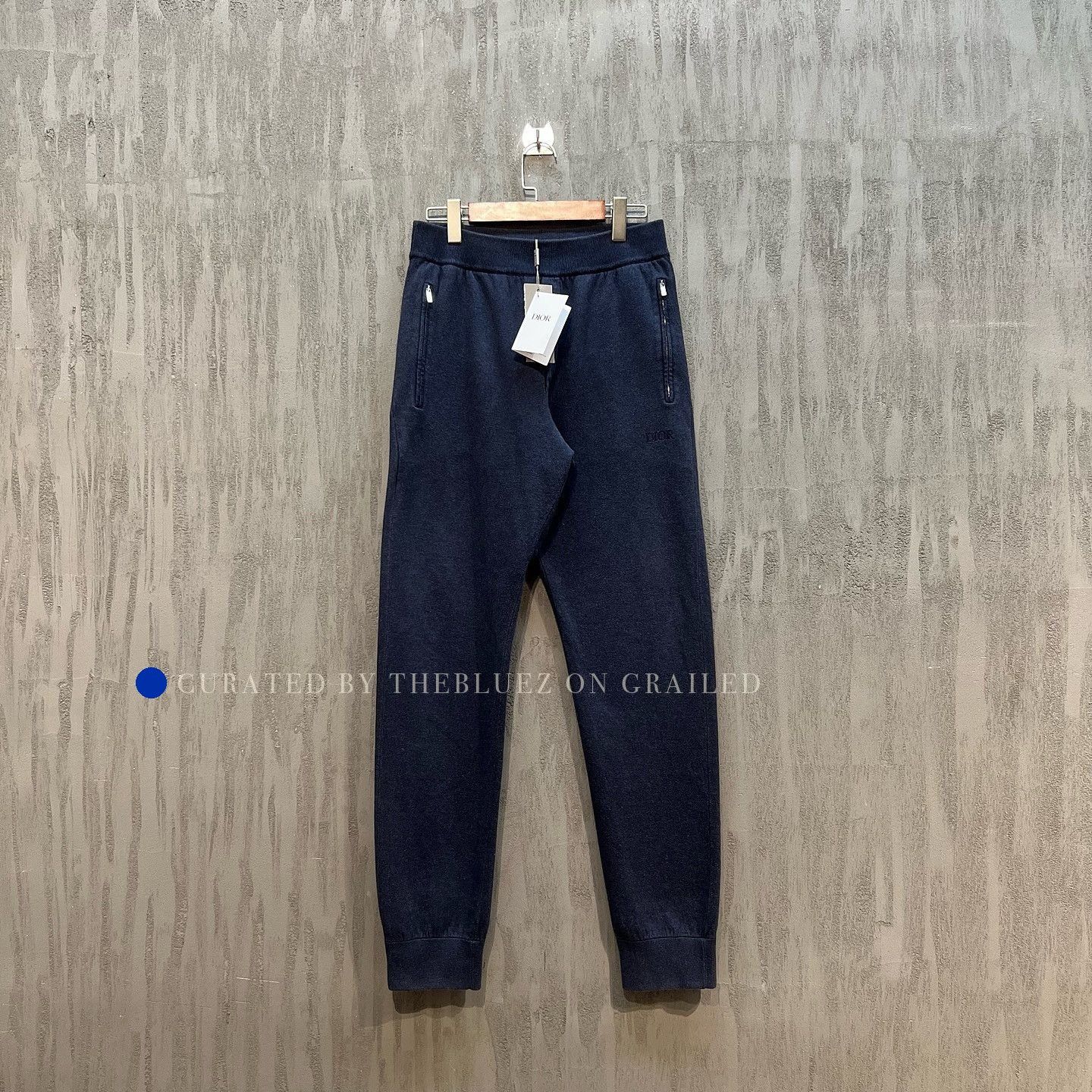 Dior Stylish Blue Joggers with Embroidered Detail Size US 30 / EU 46 - 9 Thumbnail