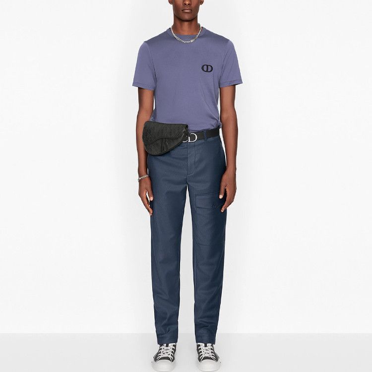 Dior CD Logo Cotton Tee in Purple Size US S / EU 44-46 / 1 - 6 Thumbnail