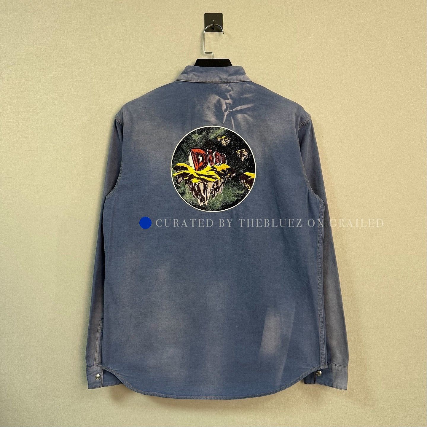 Dior Embroidered Patch Blue Button-Up Shirt Size US S / EU 44-46 / 1 - 2 Thumbnail