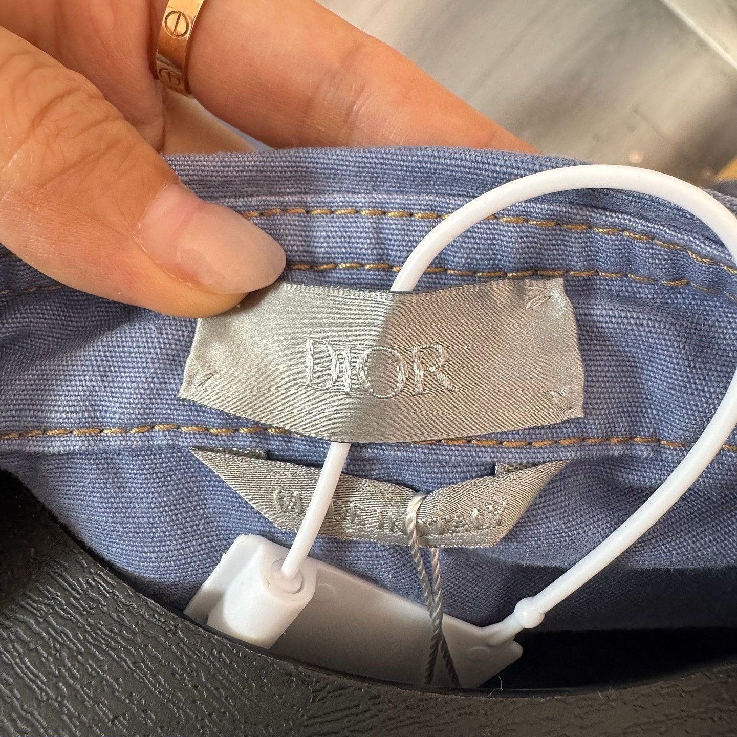 Dior Embroidered Patch Blue Button-Up Shirt Size US S / EU 44-46 / 1 - 3 Thumbnail