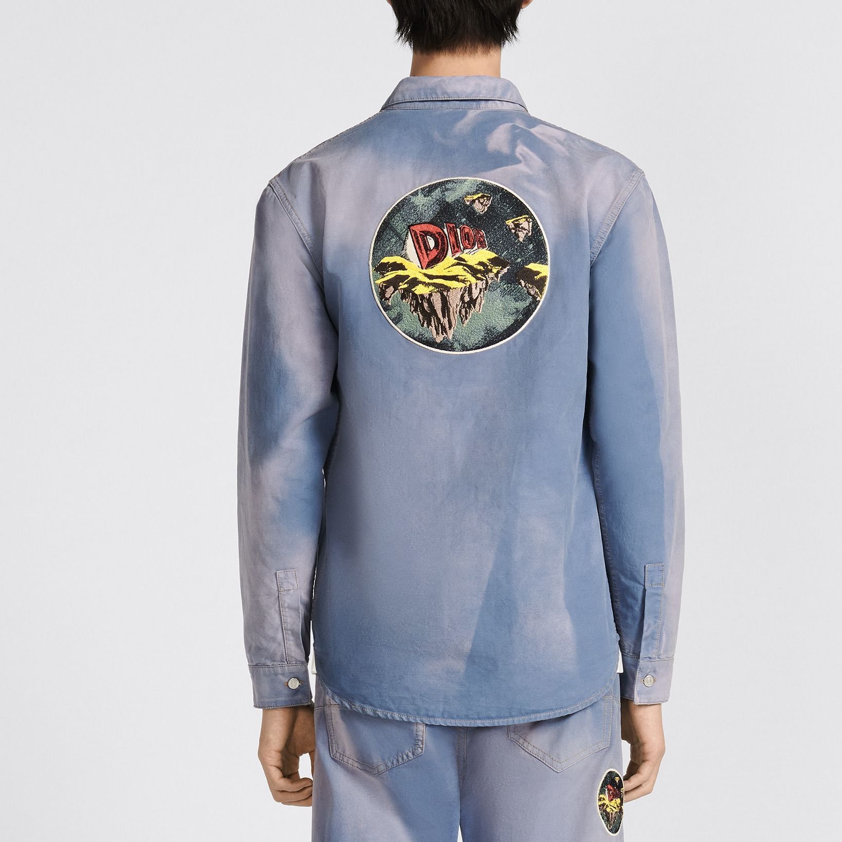 Dior Embroidered Patch Blue Button-Up Shirt Size US S / EU 44-46 / 1 - 8 Thumbnail
