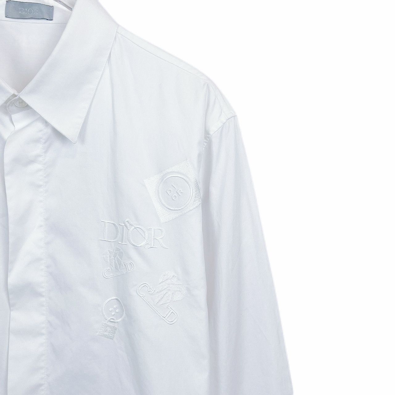 Dior Embroidered Logo Long Sleeve Shirt Size US XXS / EU 40 - 5 Thumbnail