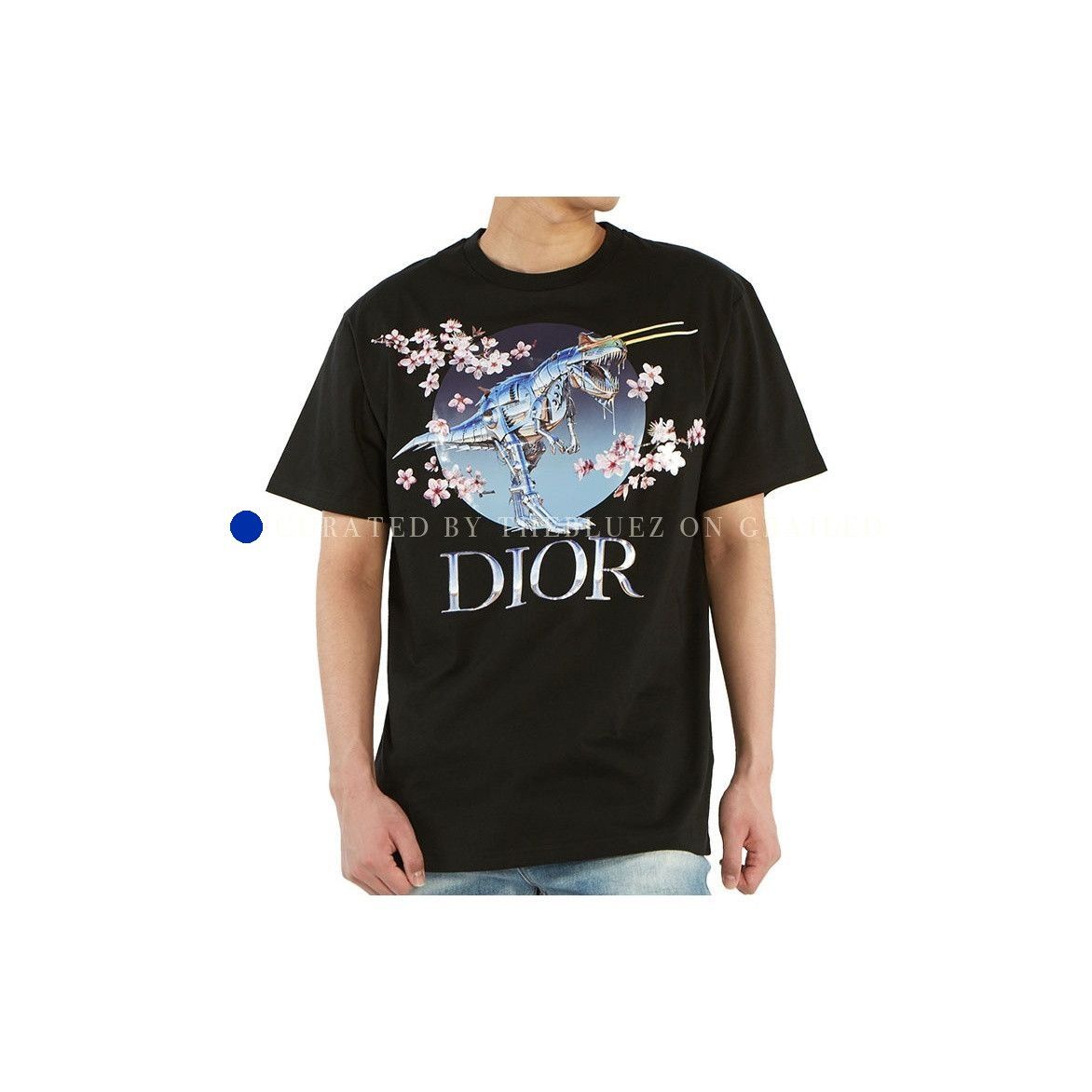 Dior Black Cherry Blossom T-Shirt Size US XS / EU 42 / 0 - 6 Thumbnail
