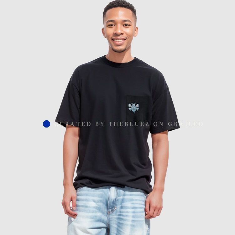 Dior Black Bee Embroidery Pocket Tee Size US M / EU 48-50 / 2 - 7 Thumbnail