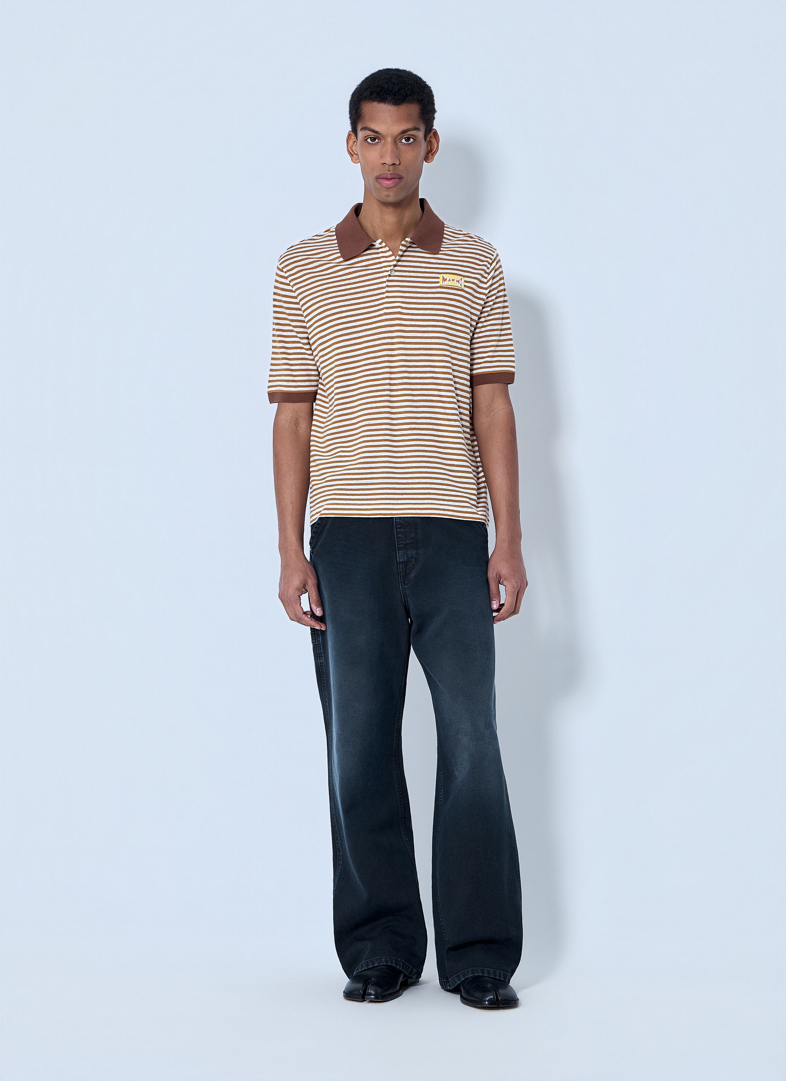 Marni Striped Polo Shirt Size US M / EU 48-50 / 2 - 2 Thumbnail