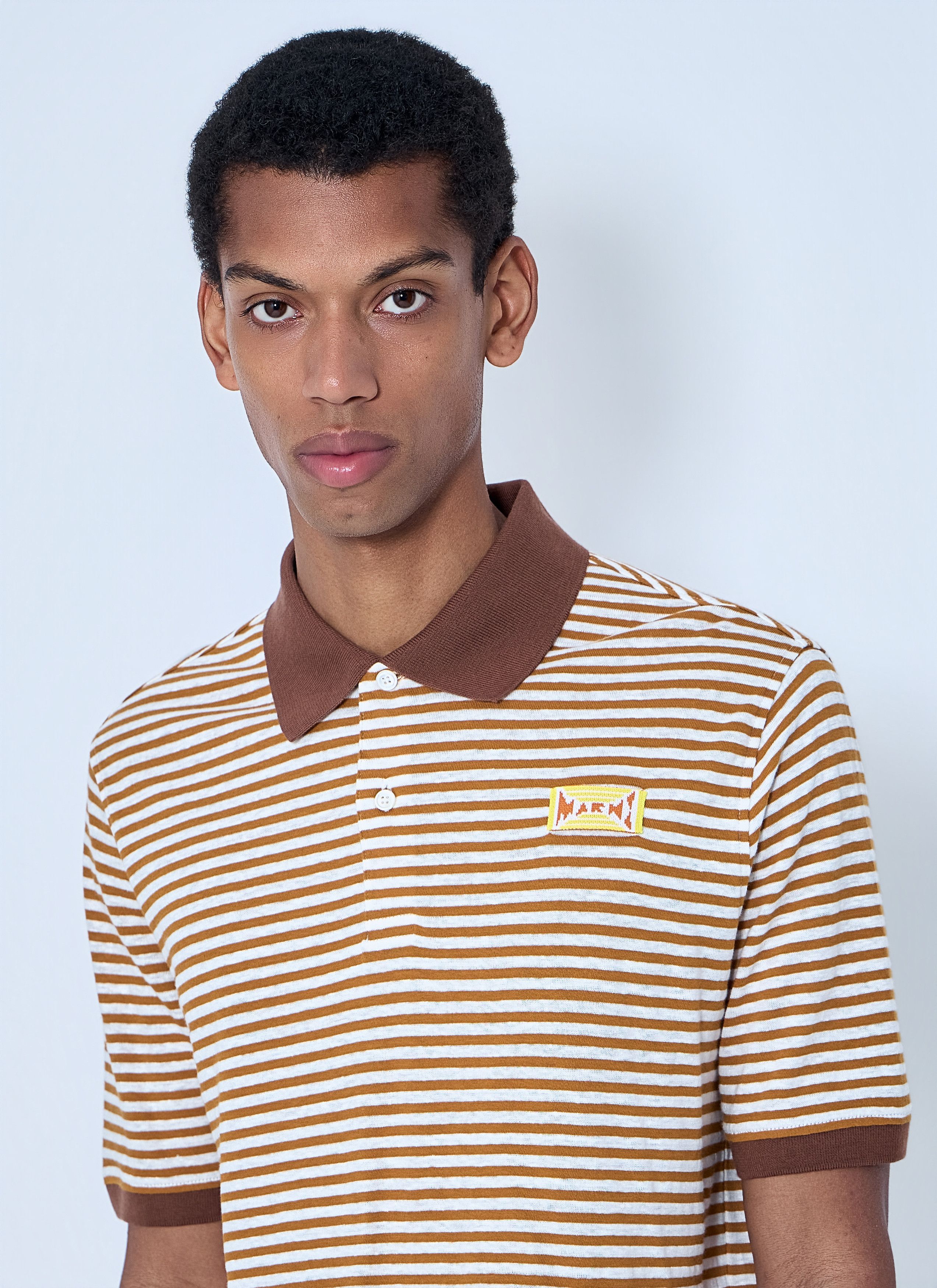 Marni Striped Polo Shirt Size US L / EU 52-54 / 3 - 5 Thumbnail