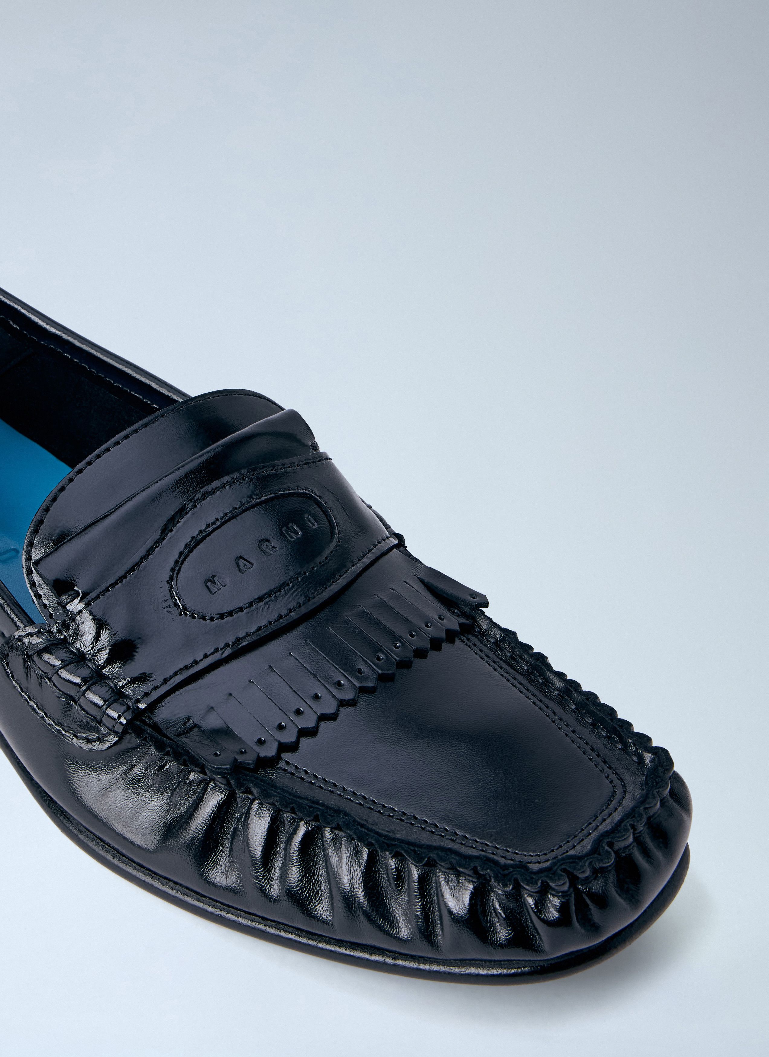 Marni Leather Penny Loafers Size US 8 / EU 41 - 3 Thumbnail