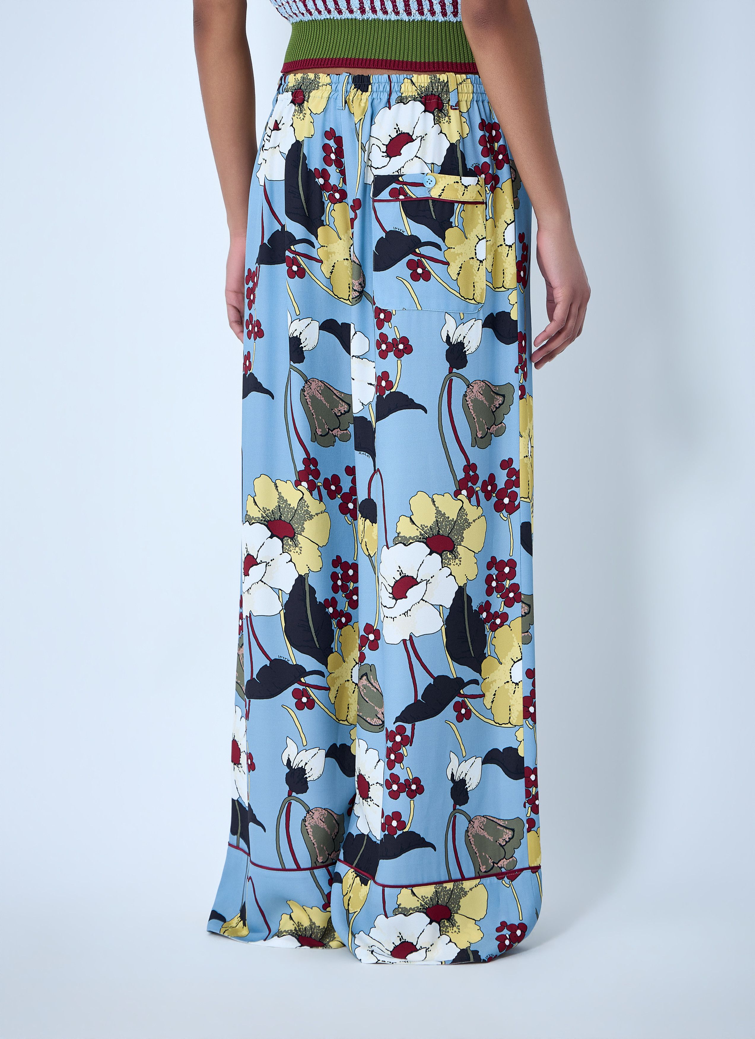 Marni Wide-Leg Floral Trousers Size 28" / US 6 / IT 42 - 4 Thumbnail