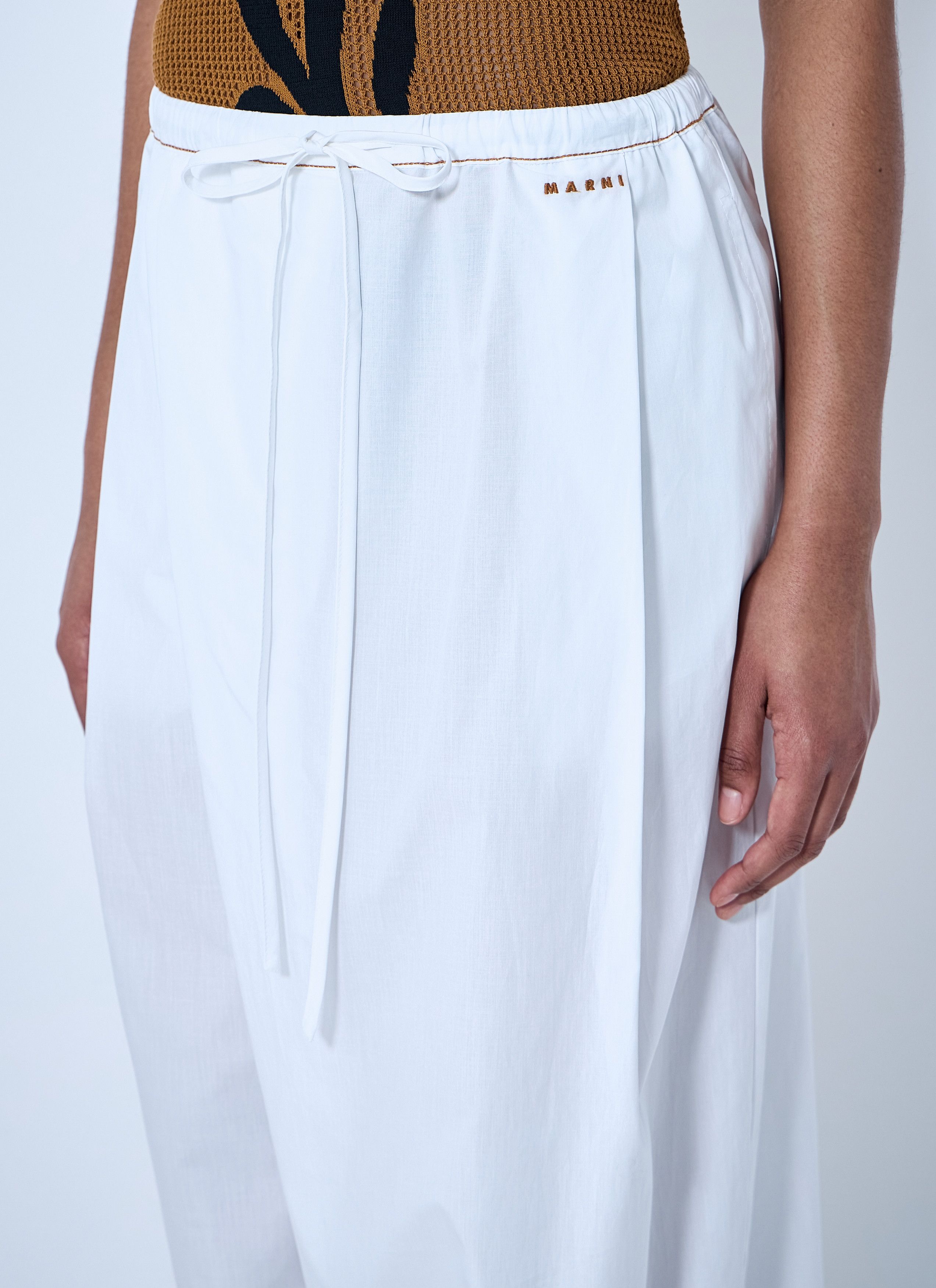 Marni Wide-Leg Drawstring Trousers Size 28" / US 6 / IT 42 - 5 Thumbnail