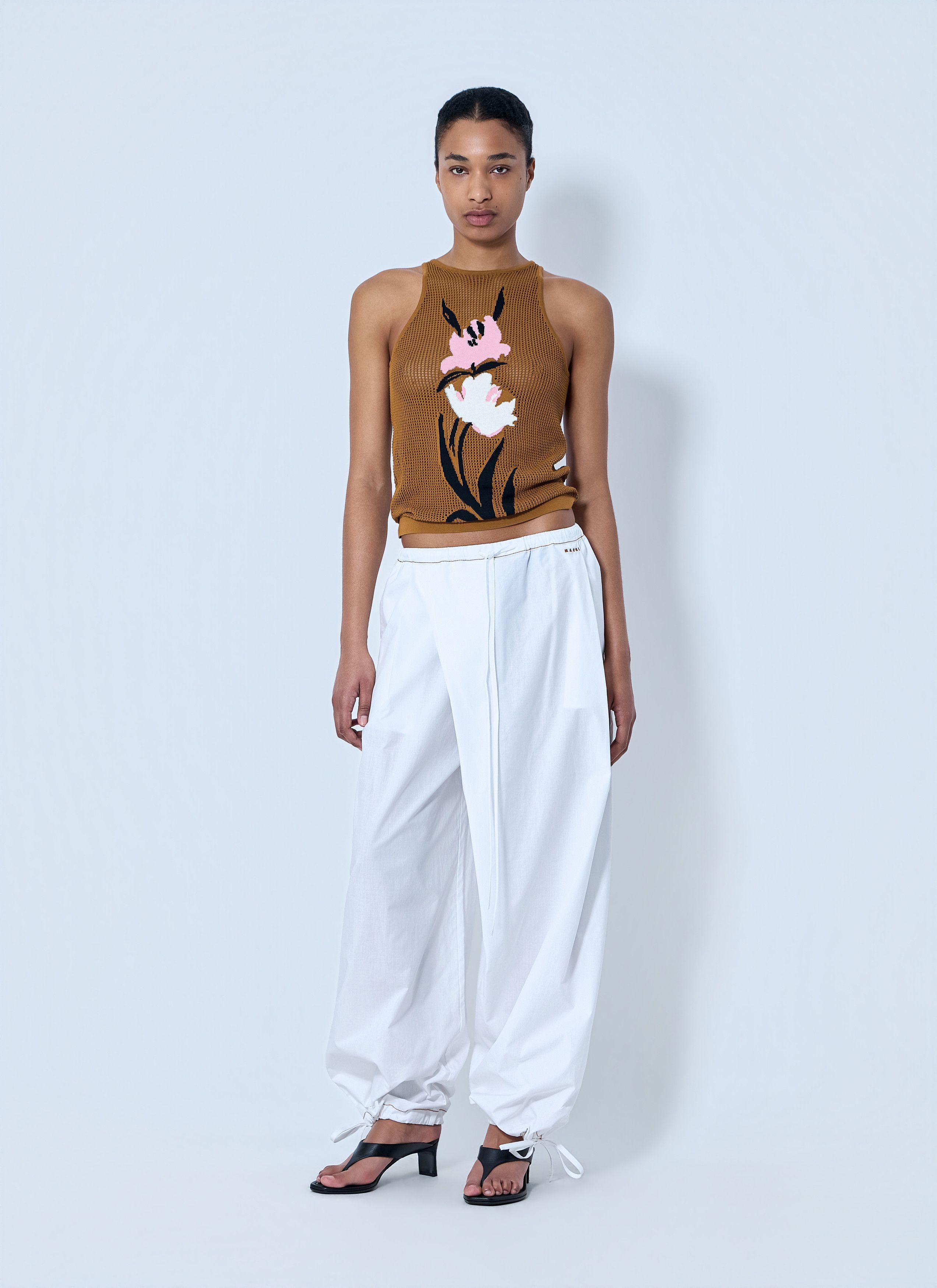 Marni Wide-Leg Drawstring Trousers Size 28" / US 6 / IT 42 - 2 Thumbnail