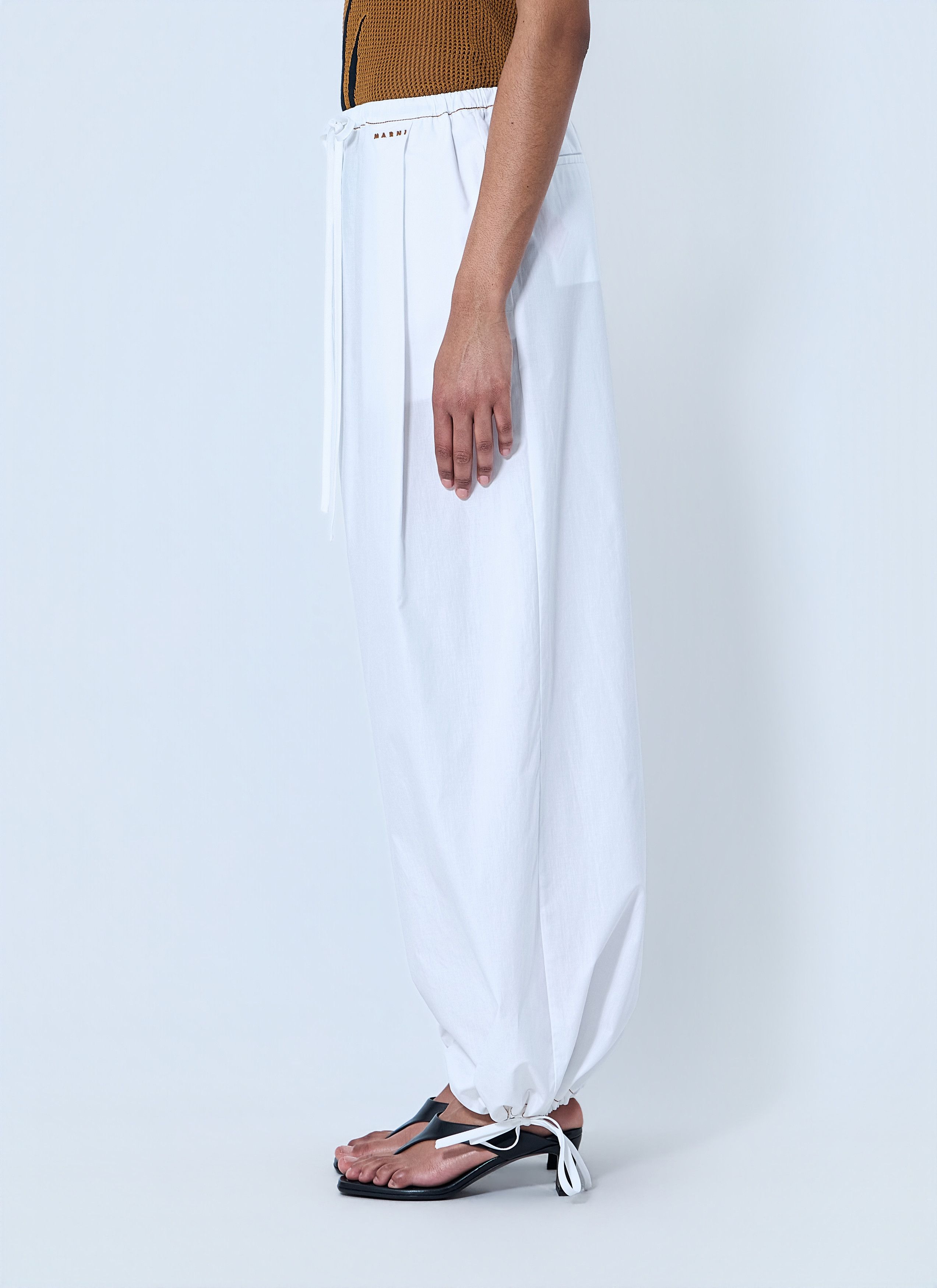 Marni Wide-Leg Drawstring Trousers Size 28" / US 6 / IT 42 - 3 Thumbnail