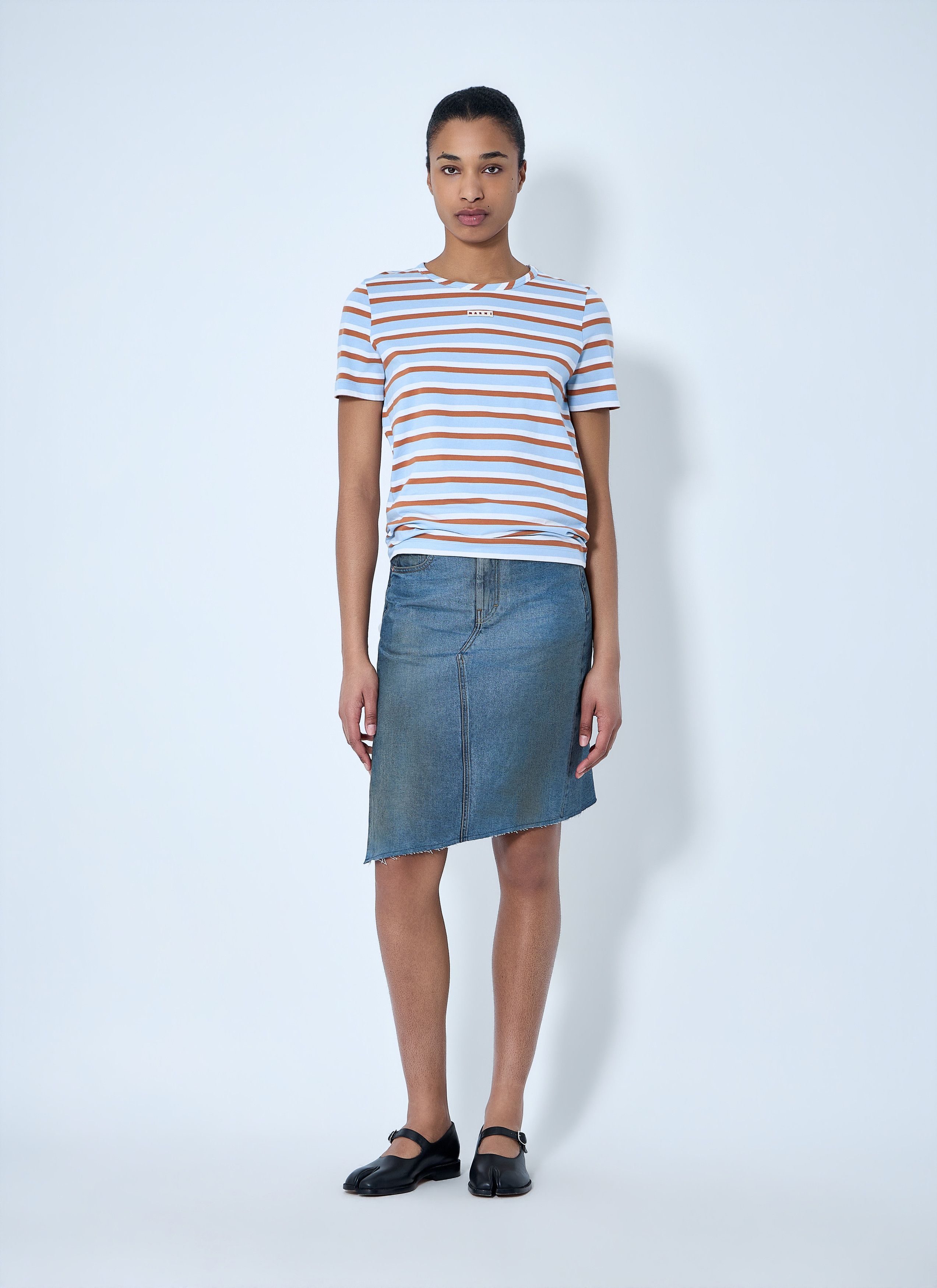 Marni Striped Cotton Jersey T-Shirt Size M / US 6-8 / IT 42-44 - 2 Thumbnail