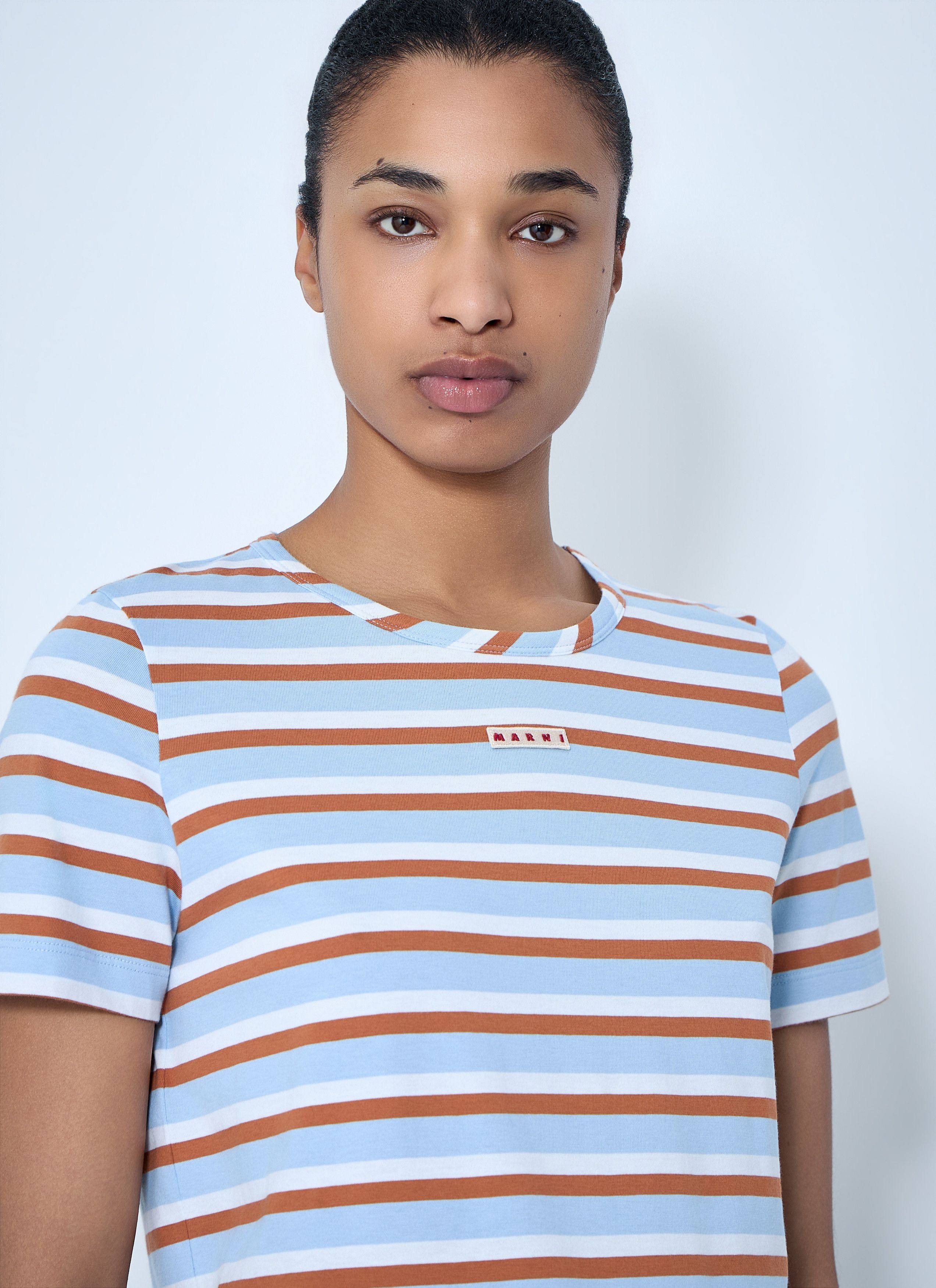 Marni Striped Cotton Jersey T-Shirt Size M / US 6-8 / IT 42-44 - 5 Thumbnail