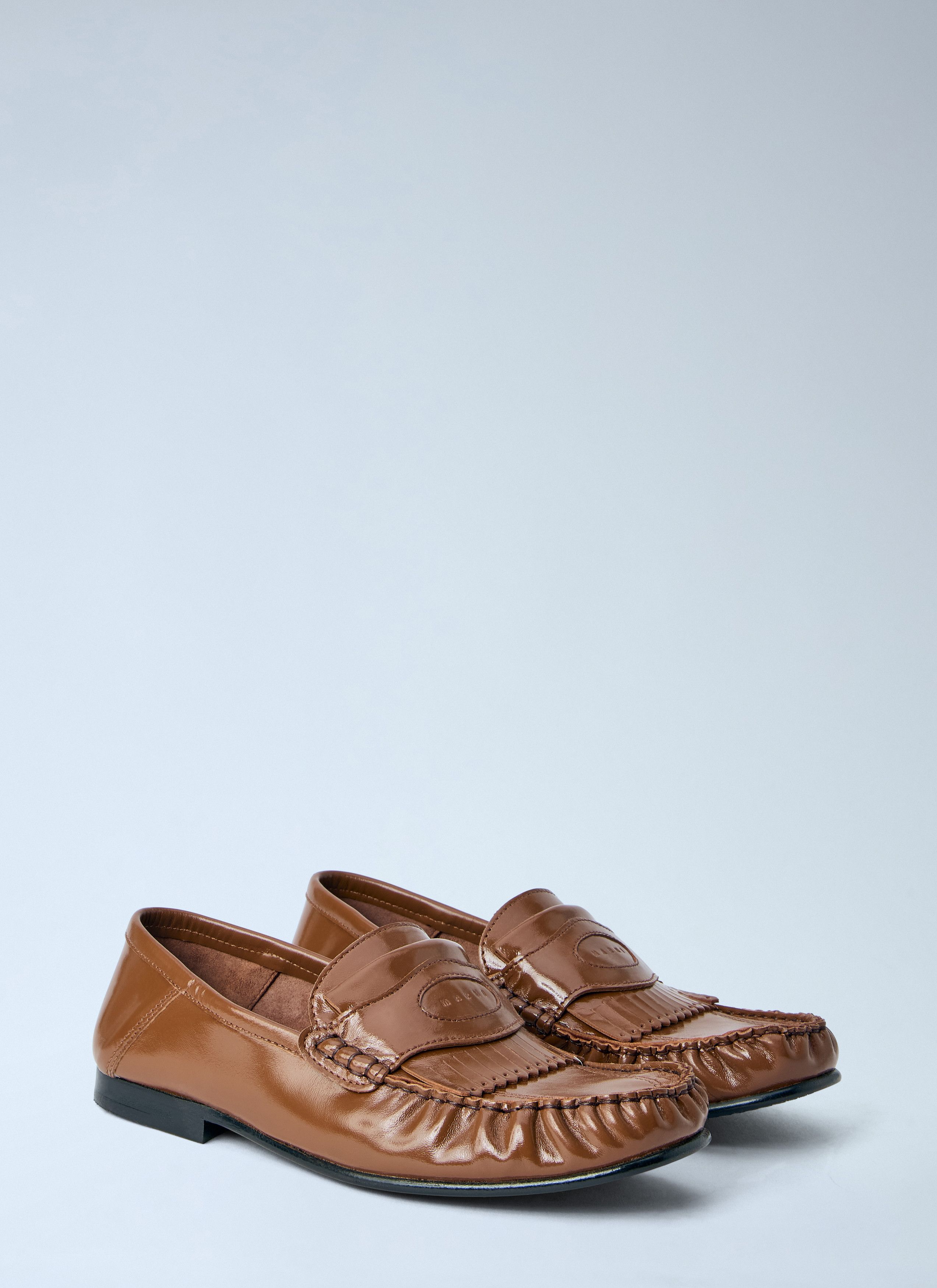 Marni Leather Penny Loafers Size US 7 / IT 37 - 2 Thumbnail