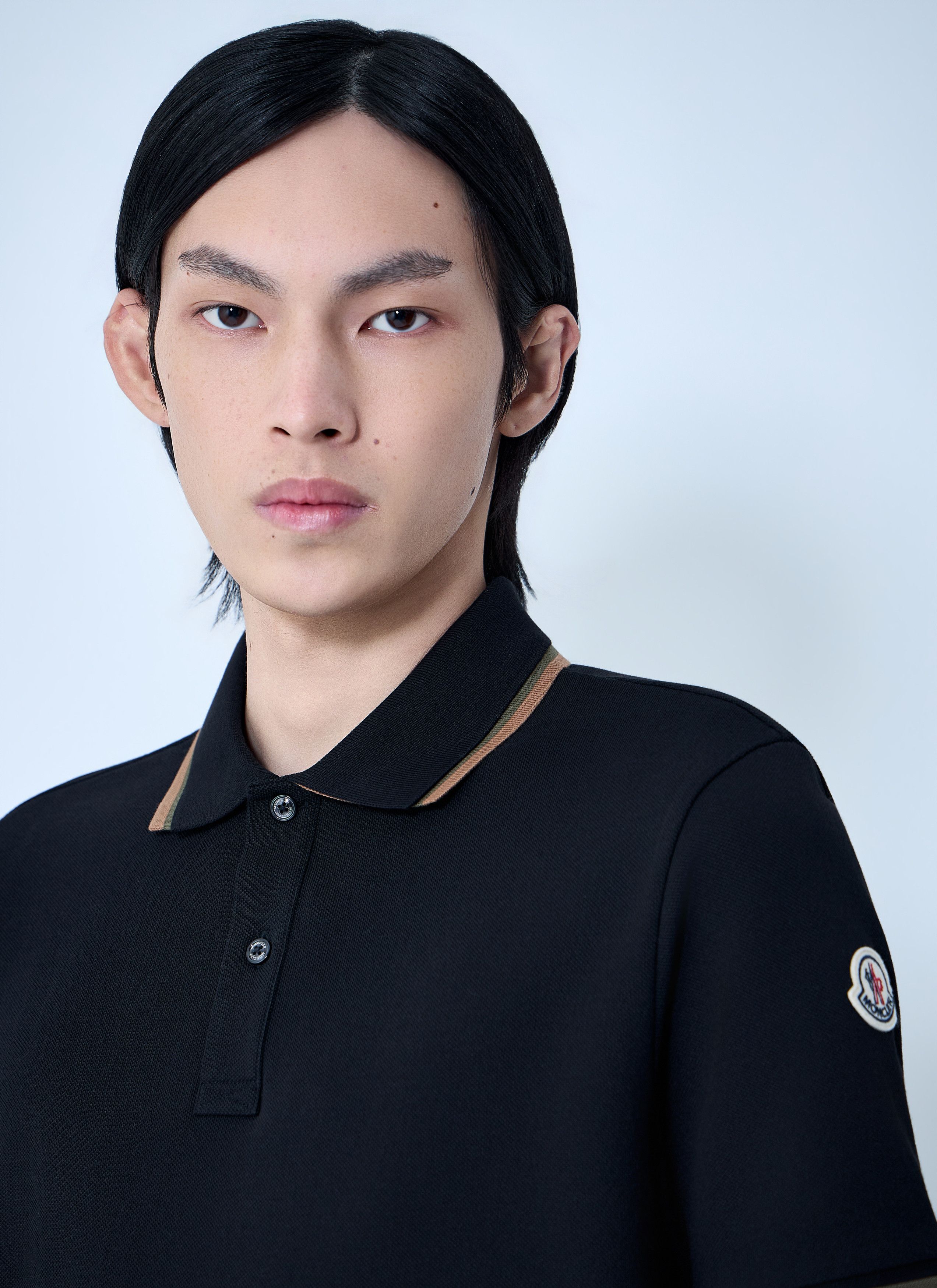 Moncler Polo Shirt with Ribbed Trims Size US L / EU 52-54 / 3 - 5 Thumbnail