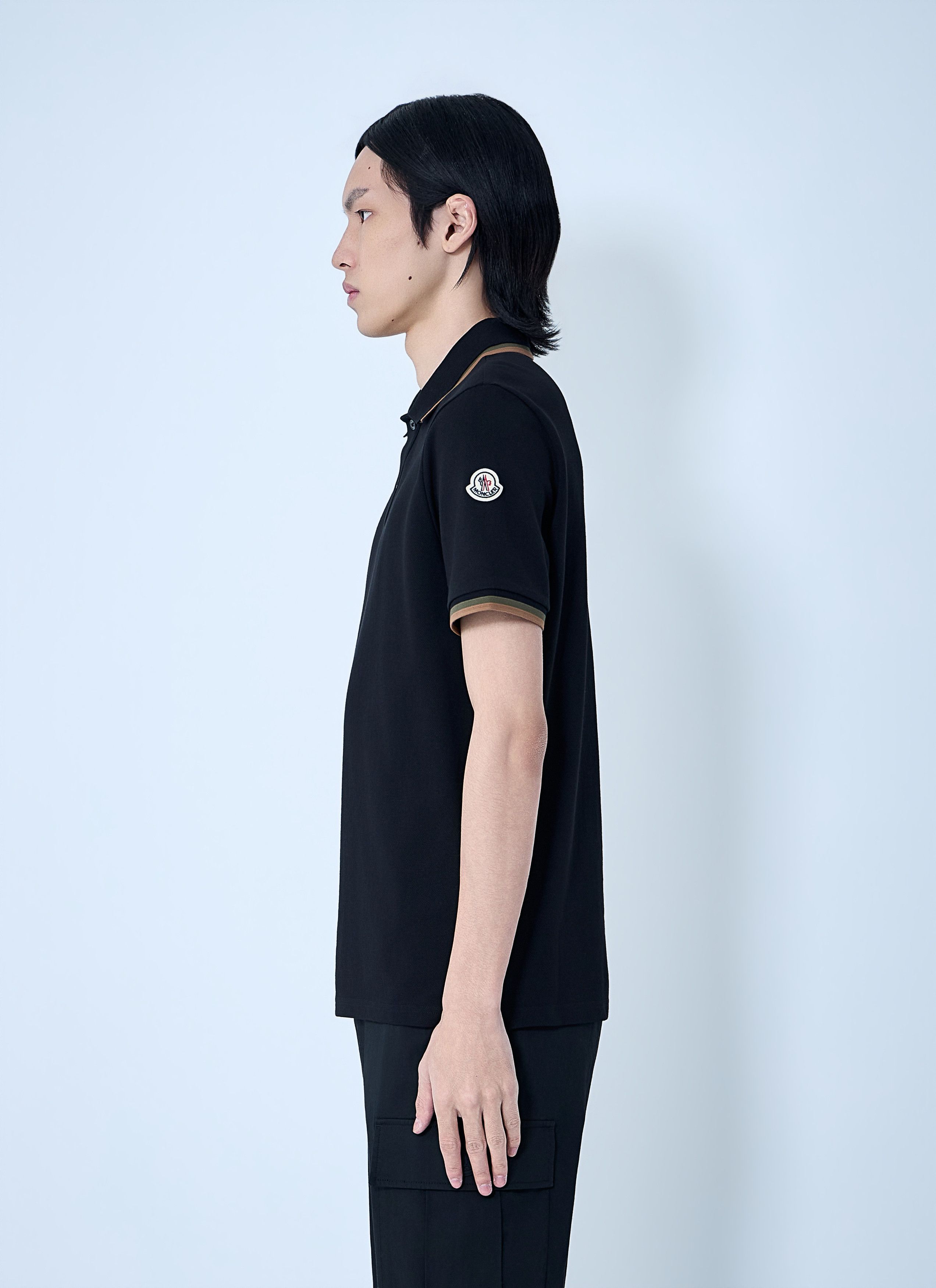 Moncler Polo Shirt with Ribbed Trims Size US M / EU 48-50 / 2 - 3 Thumbnail