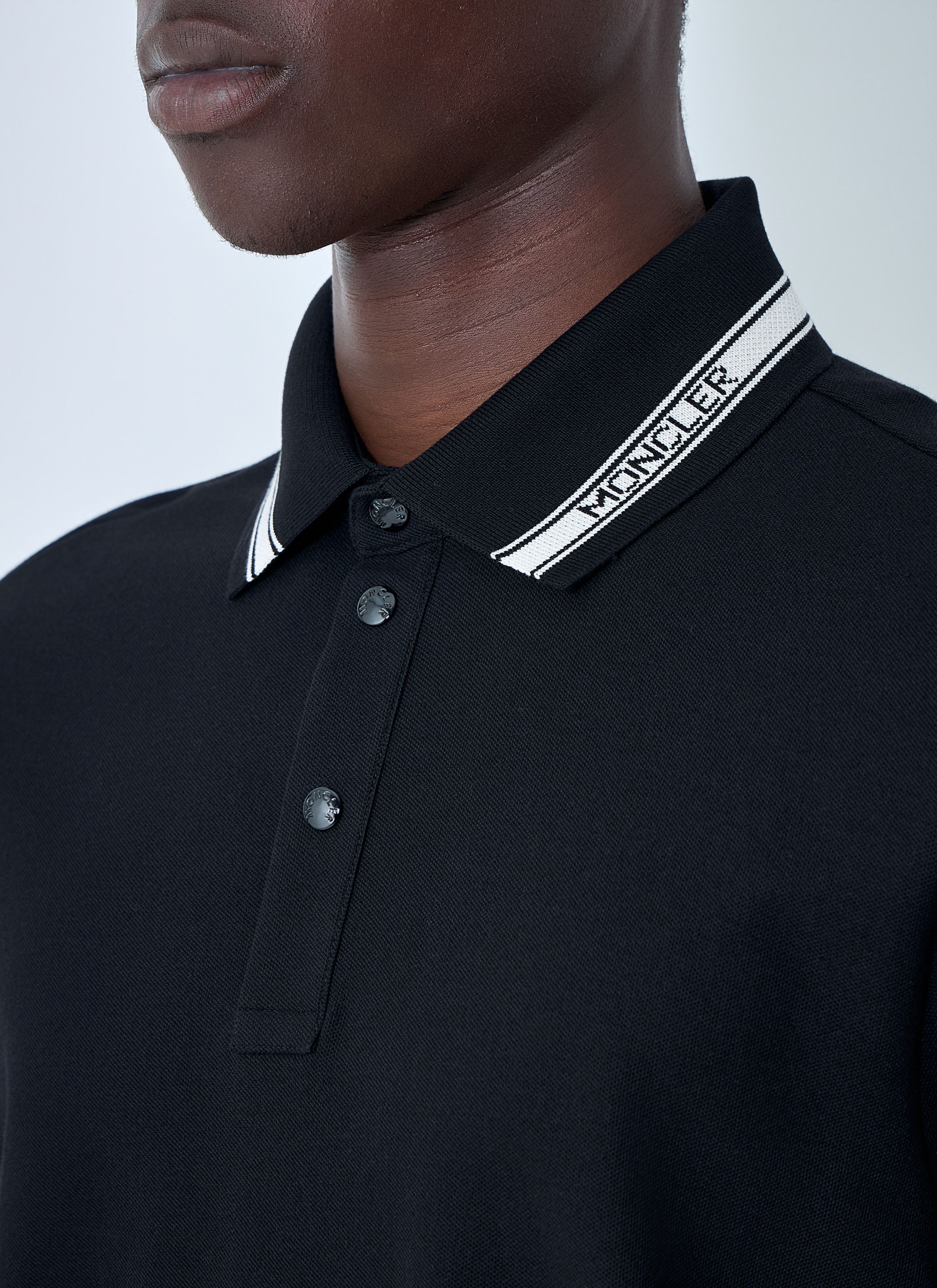 Moncler Striped Collar Polo Shirt Size US L / EU 52-54 / 3 - 5 Thumbnail