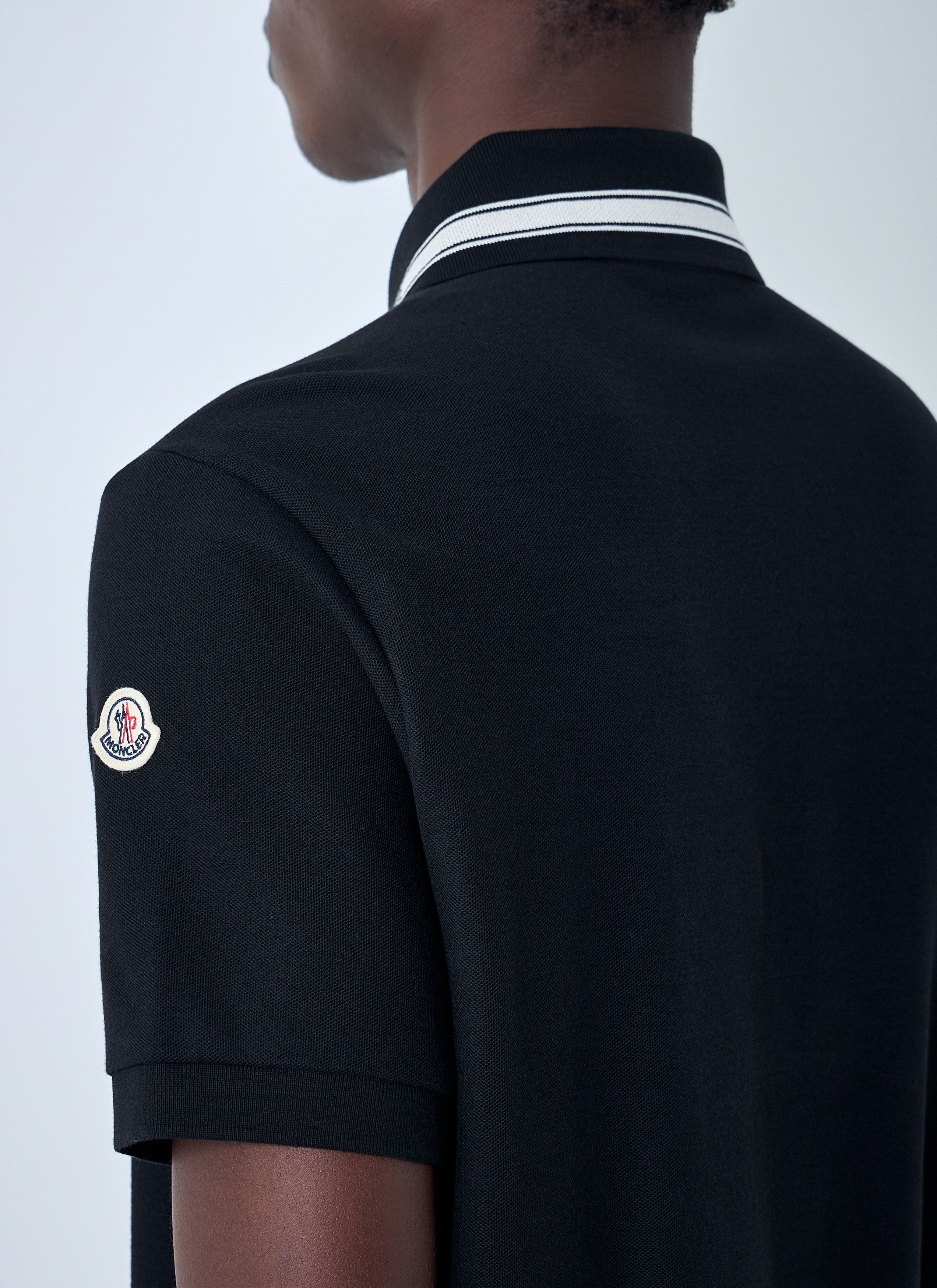 Moncler Striped Collar Polo Shirt Size US M / EU 48-50 / 2 - 6 Thumbnail