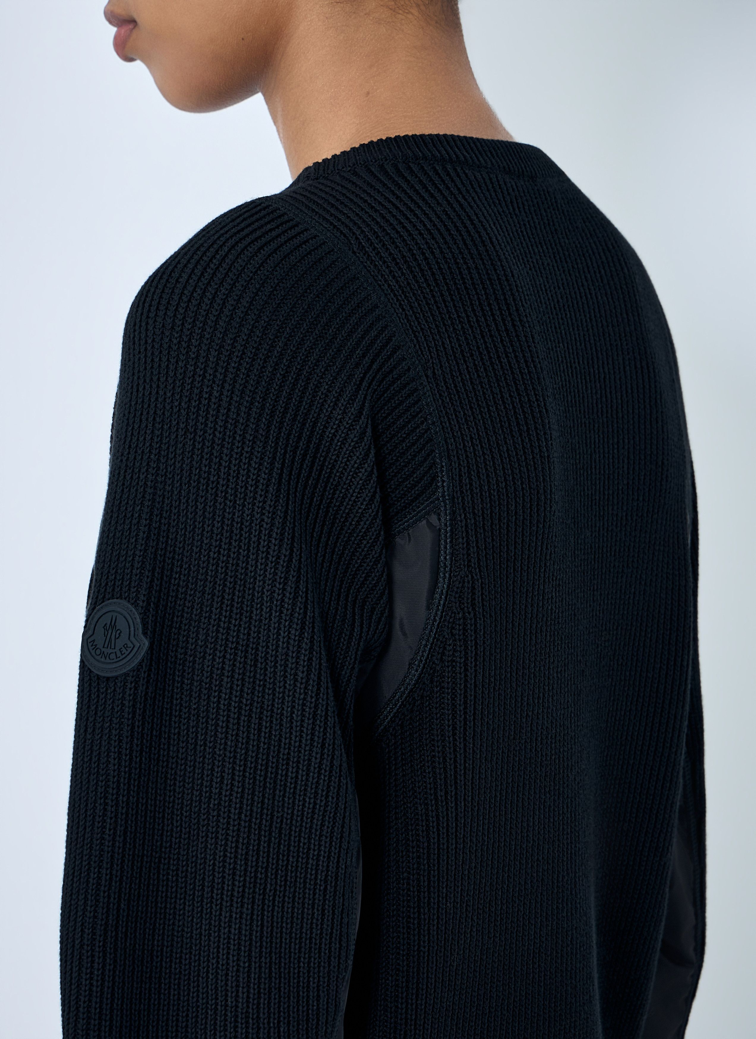 Moncler Ribbed Knit Sweater with Contrast Panels Size S / US 4 / IT 40 - 6 Thumbnail