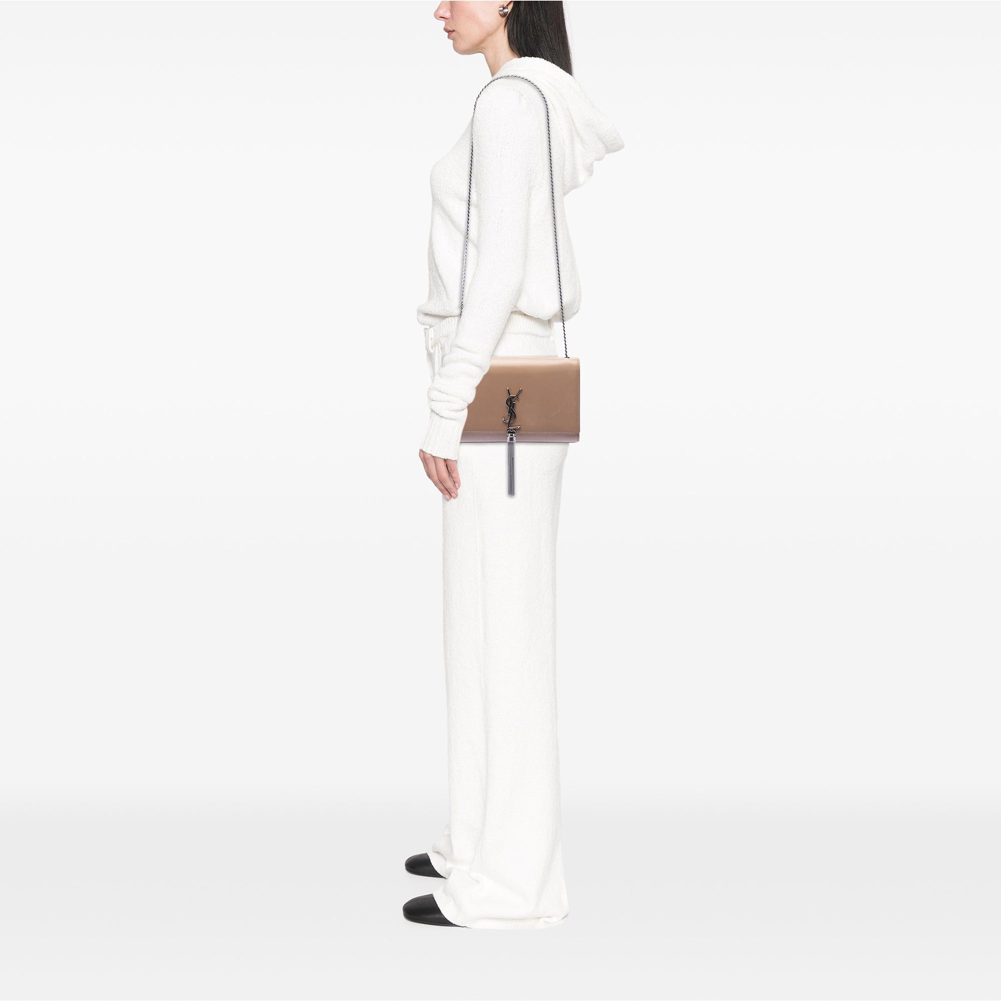Saint Laurent Paris Medium Smooth Calfskin Classic Monogram Kate Tassel Crossbody Size ONE SIZE - 6 Thumbnail