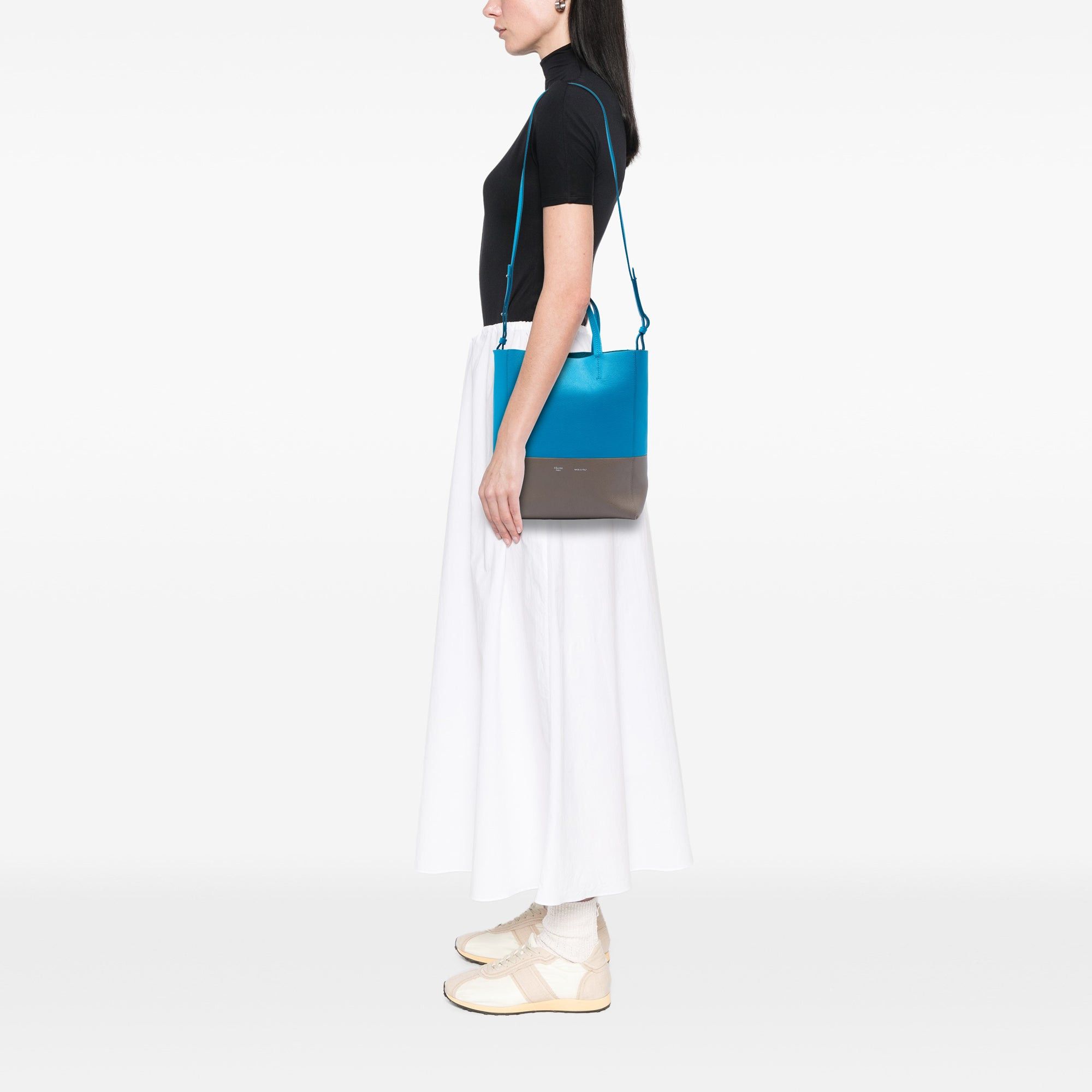 Celine Small Bicolor Grained Calfskin Vertical Cabas Tote Size ONE SIZE - 6 Thumbnail