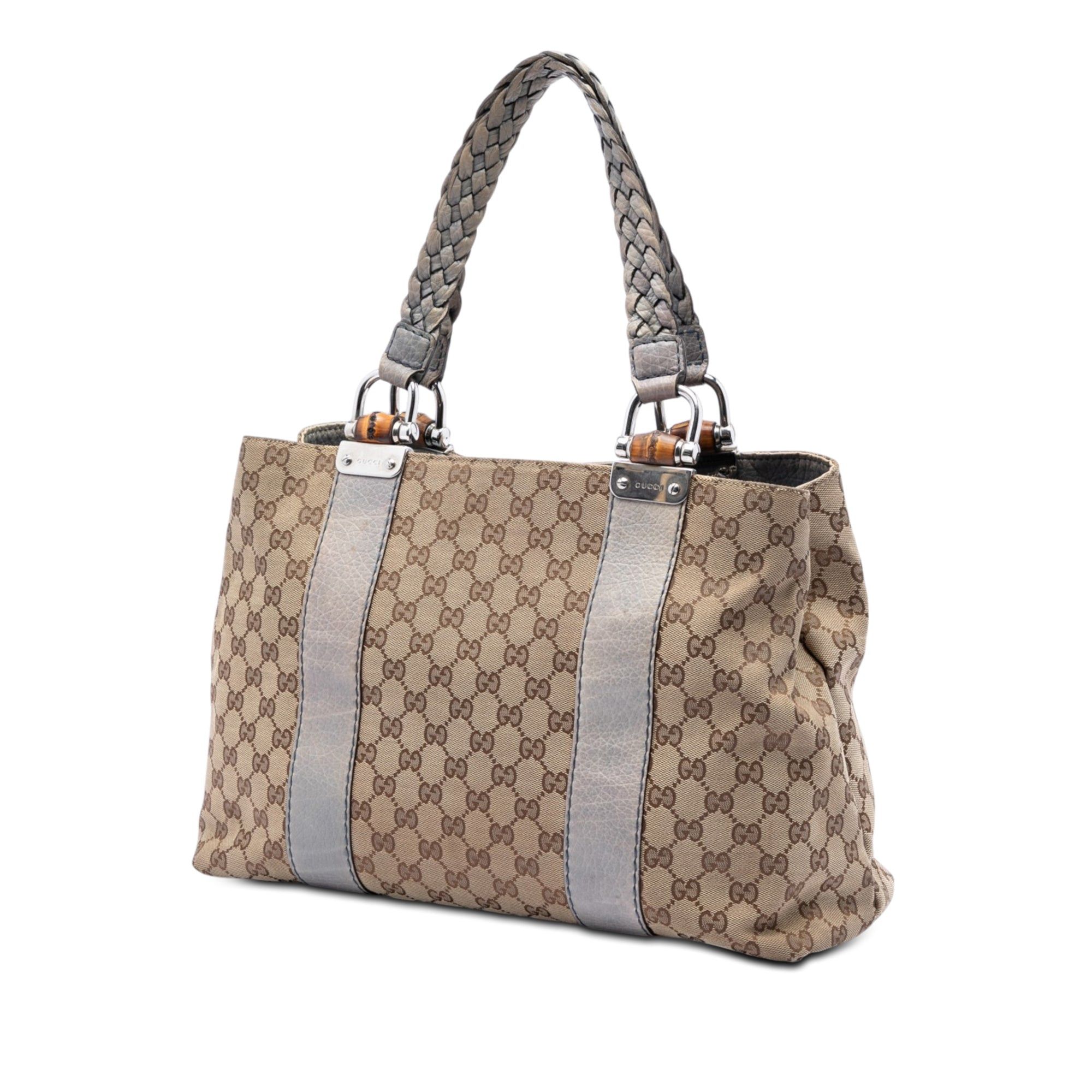 Gucci Medium GG Canvas Bamboo Libeccio Tote Size ONE SIZE - 2 Thumbnail