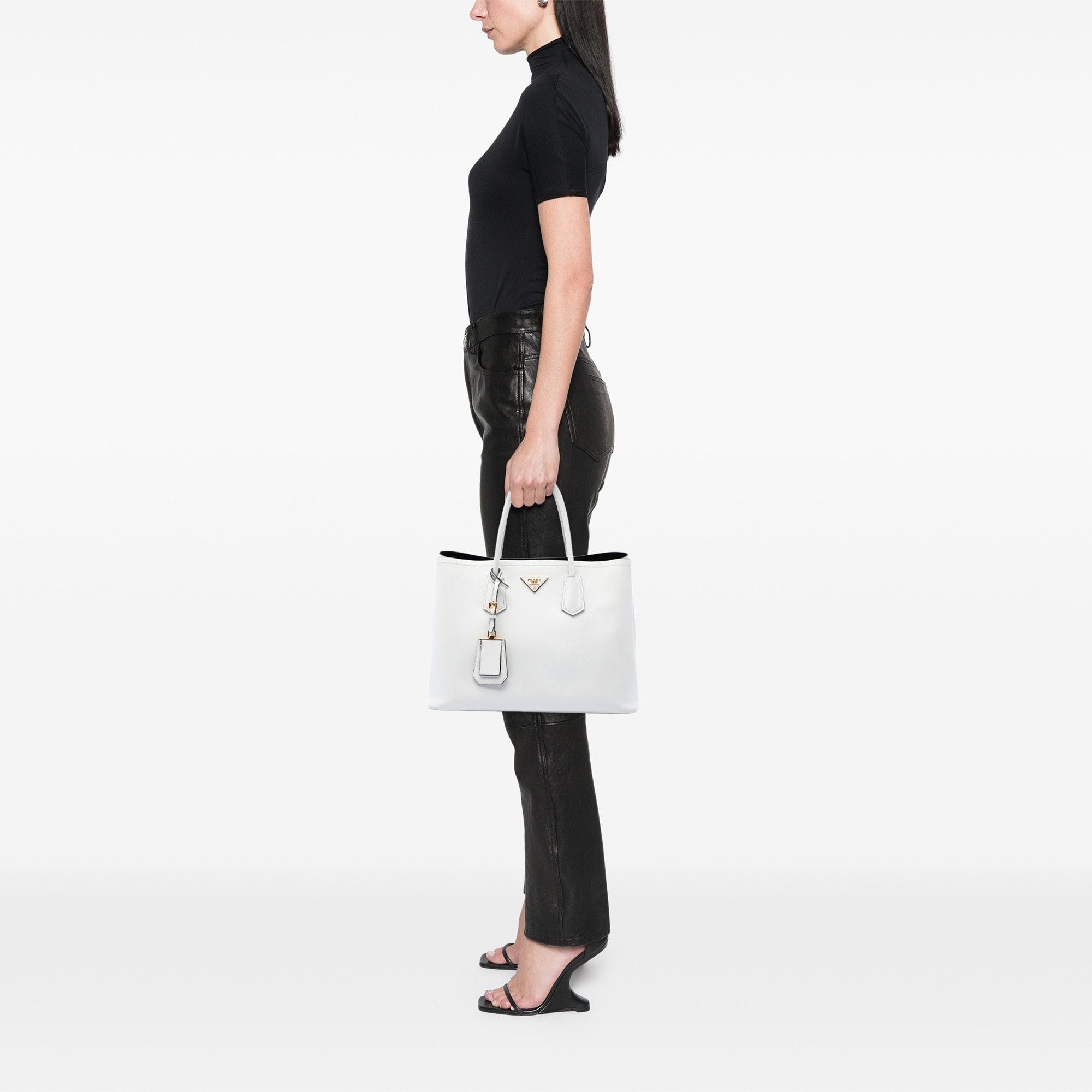 Prada Medium Saffiano Cuir Double Satchel Size ONE SIZE - 6 Thumbnail
