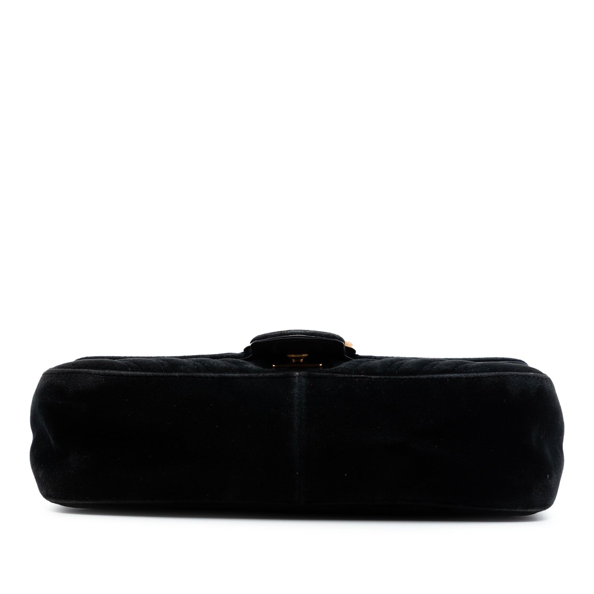 Gucci Medium GG Marmont Matelasse Velvet Shoulder Bag Size ONE SIZE - 3 Thumbnail