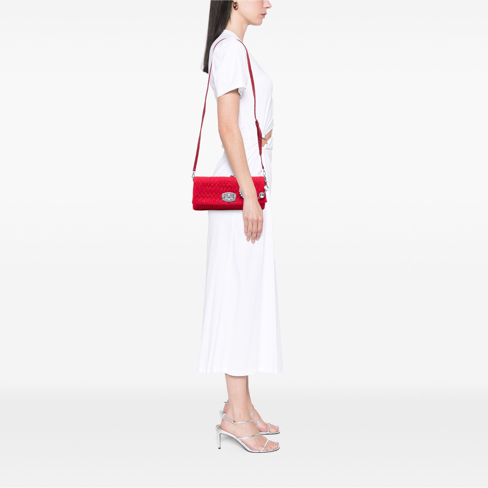 Miu Miu Matelasse Nylon Crystal Chain Satchel Size ONE SIZE - 6 Thumbnail