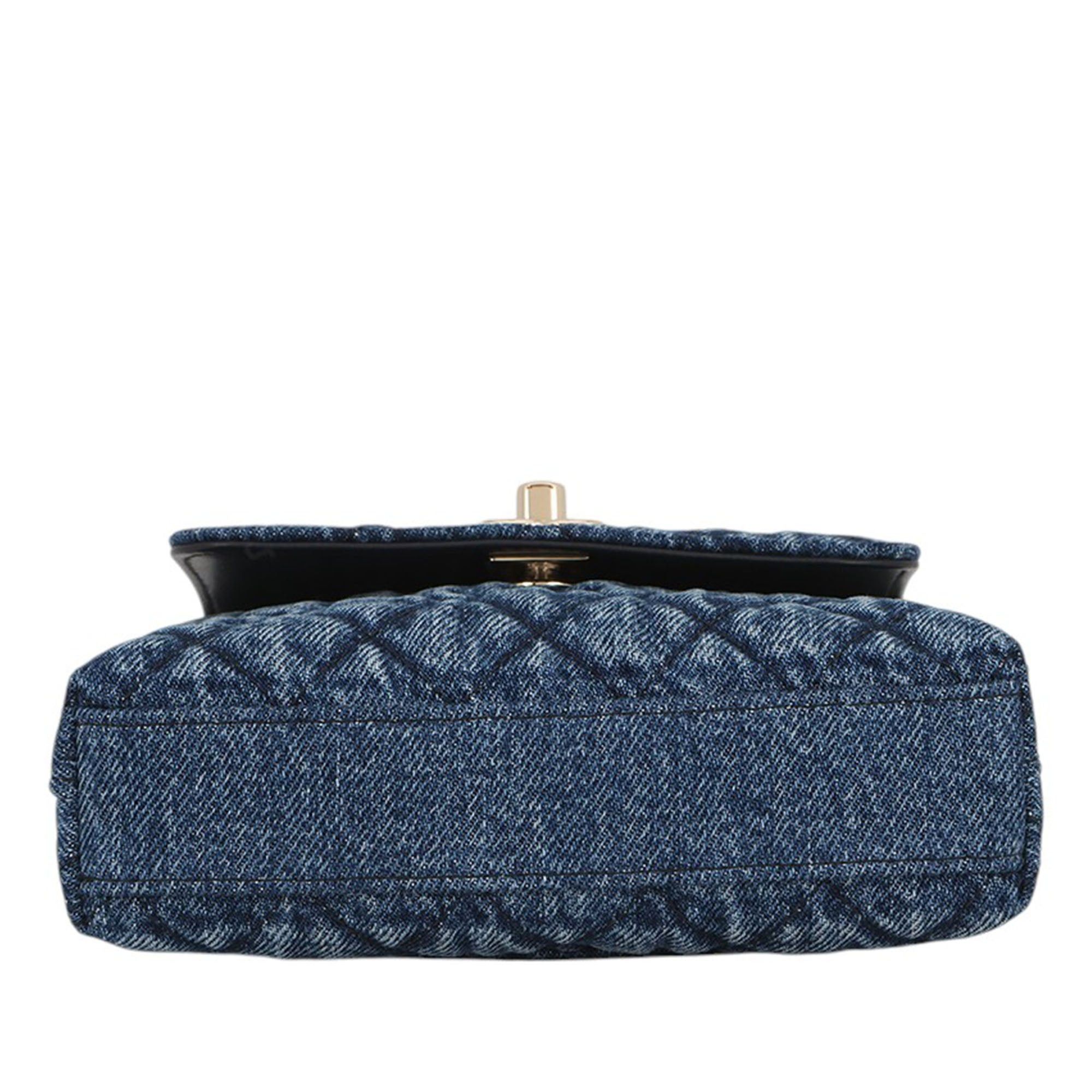 Chanel Extra Mini Quilted Washed Denim Coco Top Handle Bag Size ONE SIZE - 3 Thumbnail