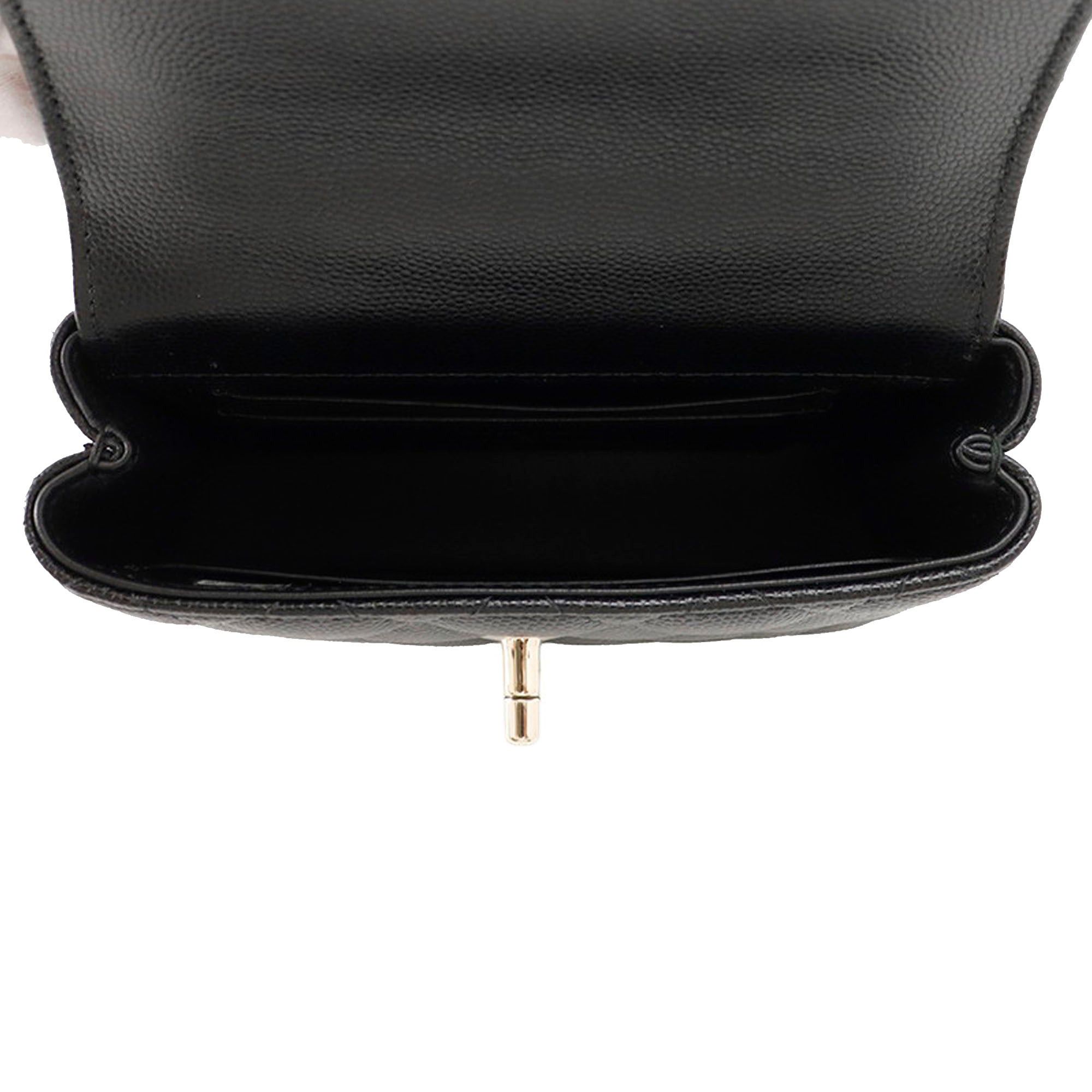 Chanel Extra Mini Quilted Caviar Coco Top Handle Bag Size ONE SIZE - 4 Thumbnail