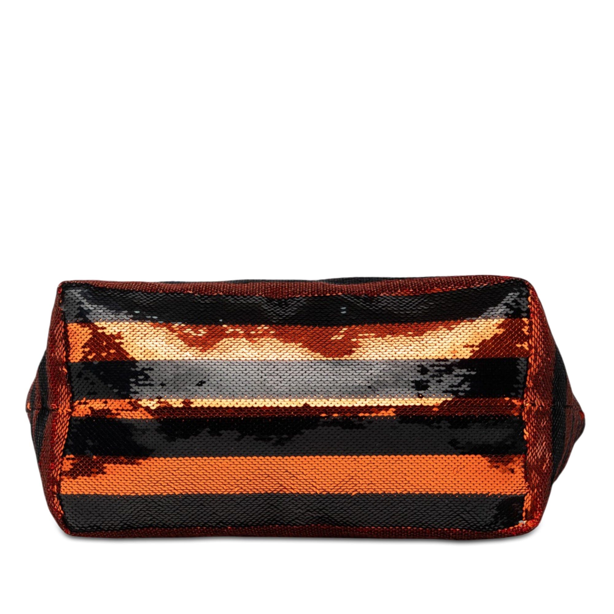 Prada Satin Sequin Stripes Tote Size ONE SIZE - 3 Thumbnail