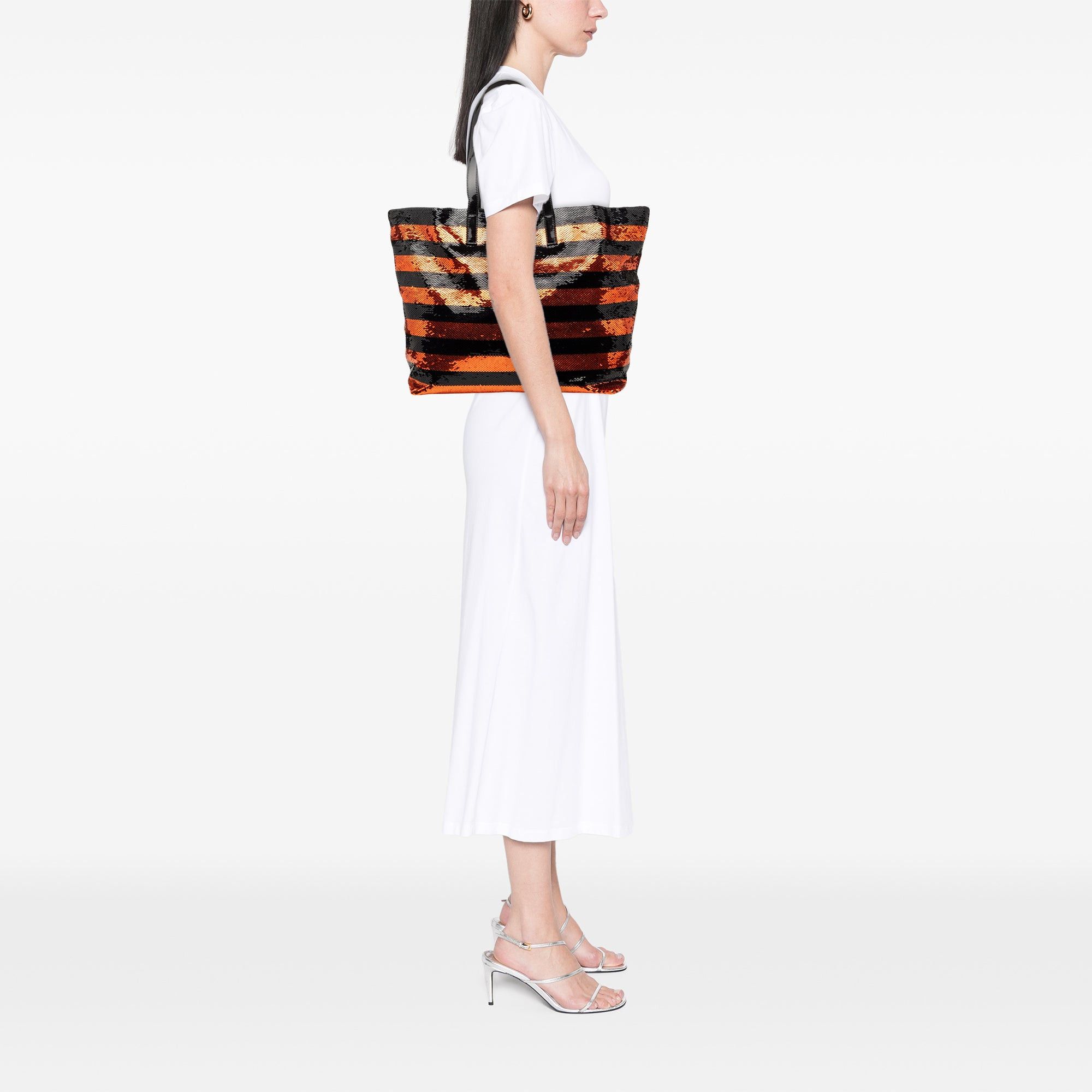 Prada Satin Sequin Stripes Tote Size ONE SIZE - 6 Thumbnail